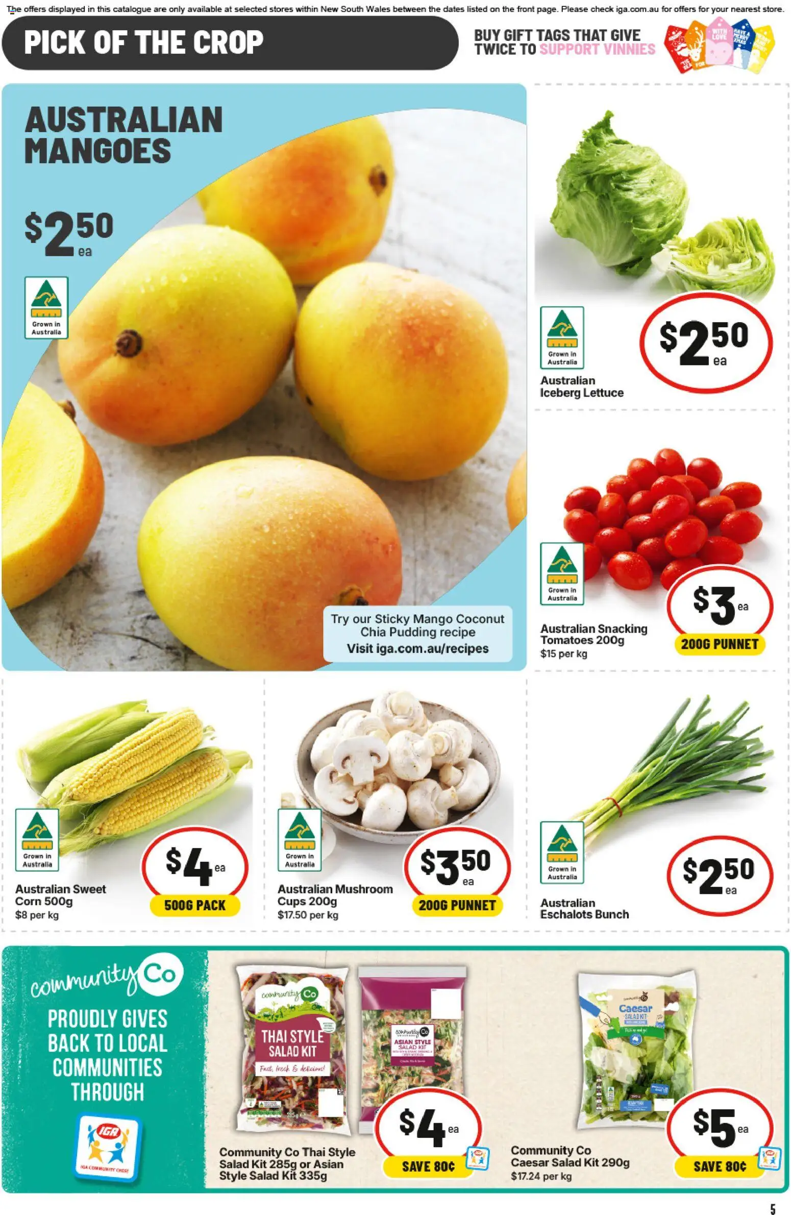 IGA catalogue - valid from 12.11.2025 | Page: 5 | Products: Cups, Lettuce, Pudding, Salad