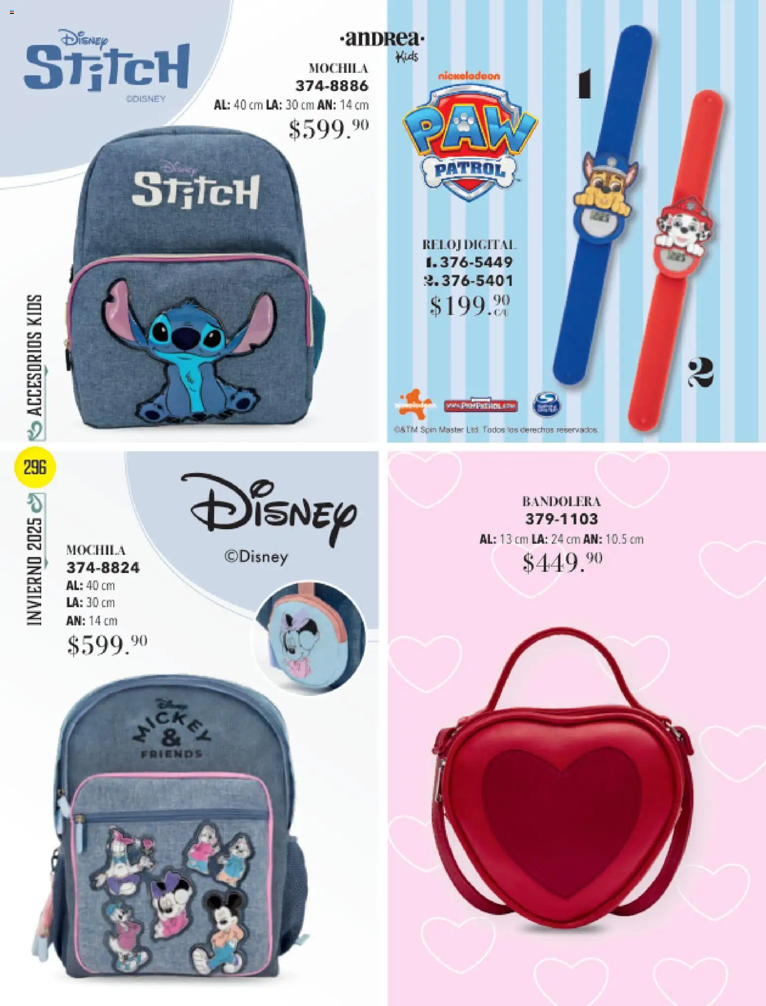 Nuevas ofertas de Andrea válidas en toda la República Mexicana desde el 26.11.2025. ¡Encuentra las mejores ofertas en Andrea catálogo Invierno! | Página: 296 | Productos: Mochila, Reloj