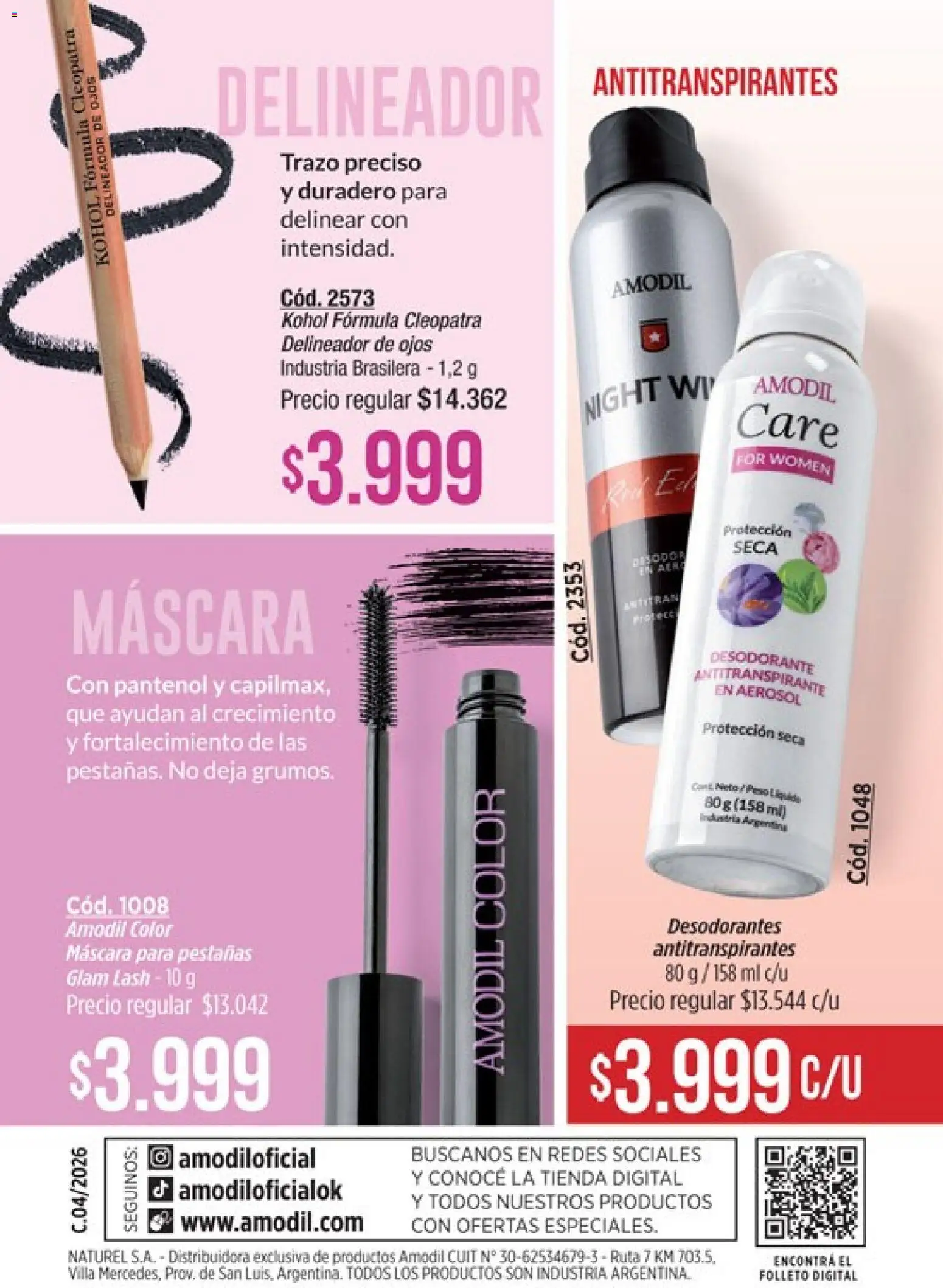 Catálogo Amodil Campaña 4 │ válido desde el 01.03.2026 | Página: 164 | Productos: Peso, Delineador de ojos, Delineador, Desodorante
