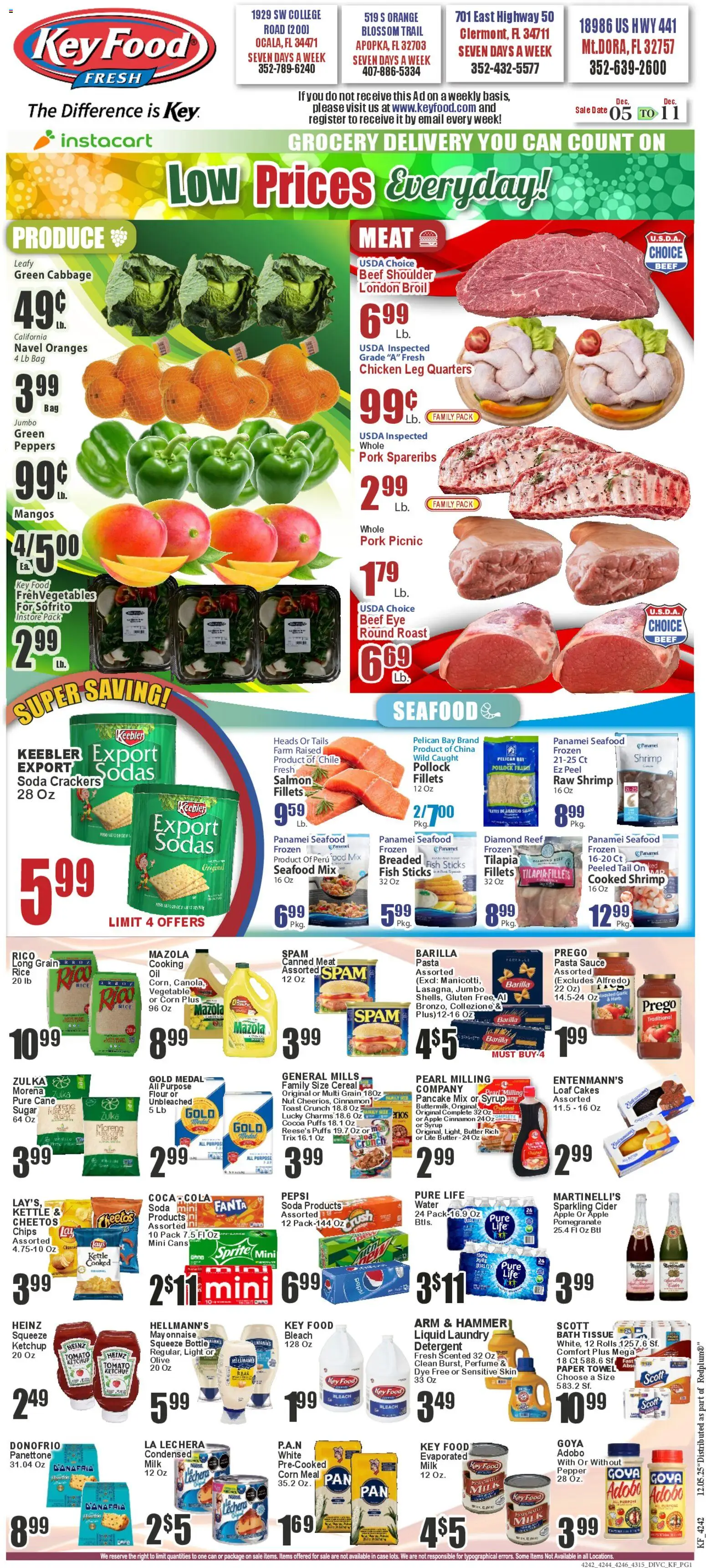 Key Food Weekly Ad - valid from 05.12.2025 | Page: 1 | Products: Corn, Perfume, Hammer, Pasta