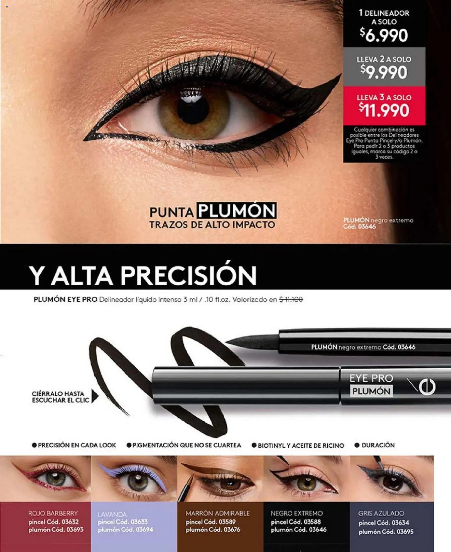 Catálogo Ésika Campaña 3 │ válido desde el 01.02.2026 | Página: 131 | Productos: Delineador, Plumón, Aceite, Pincel