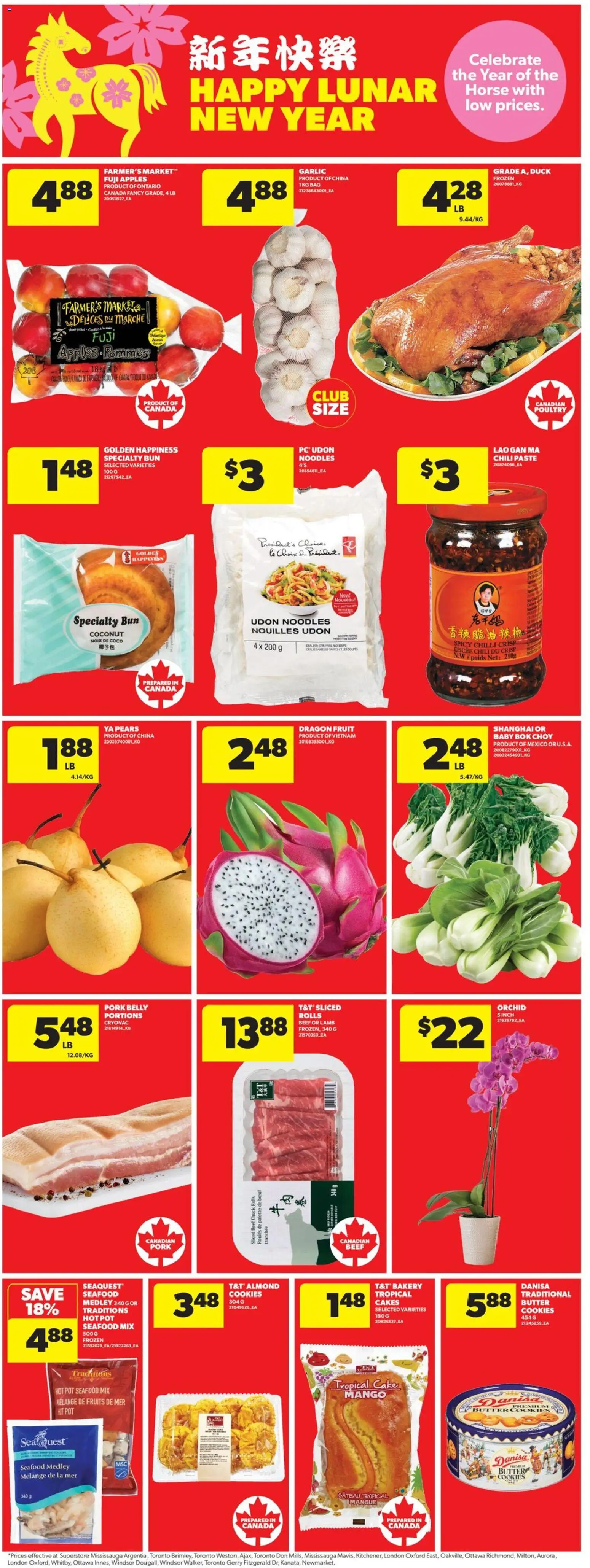 Real Canadian Superstore flyer valid from 22.01.2026 | Page: 21 | Products: Bakery, Butter, Pork, Apples