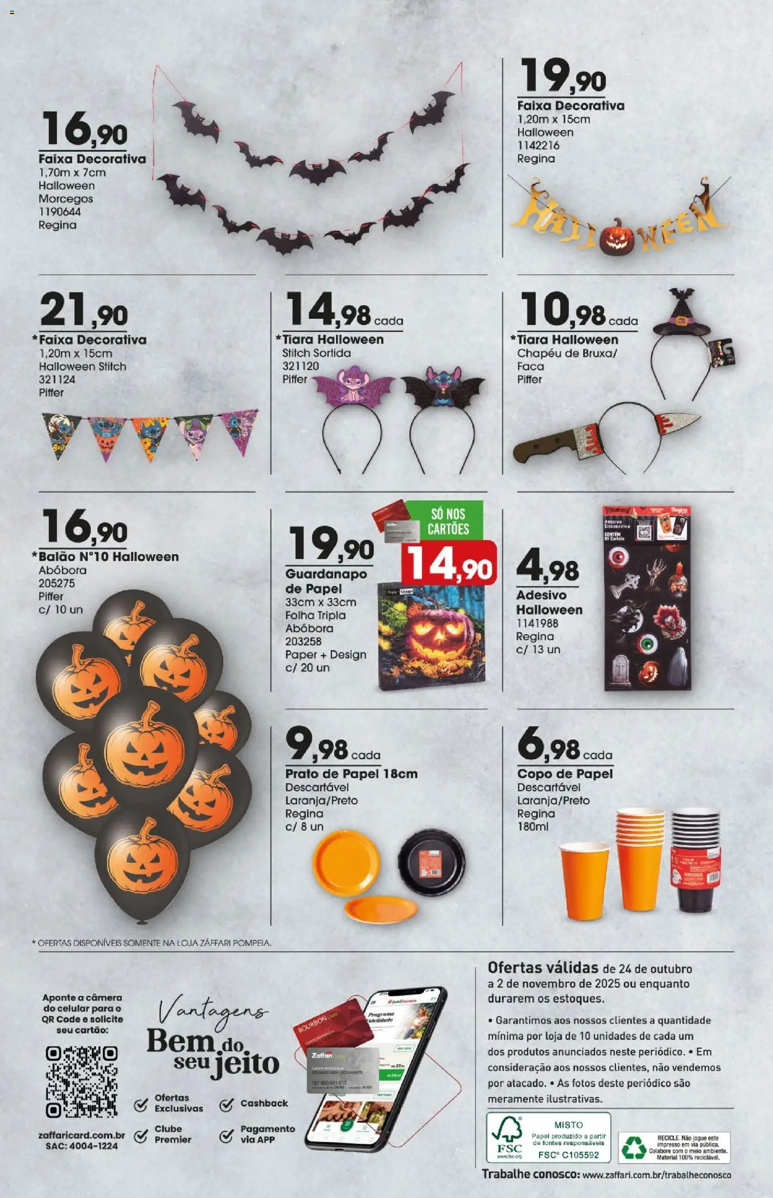 Zaffari Folheto - válido de 24.10.2025 | Página: 6 | Produtos: Celular, Bourbon, Chapéu, Guardanapo