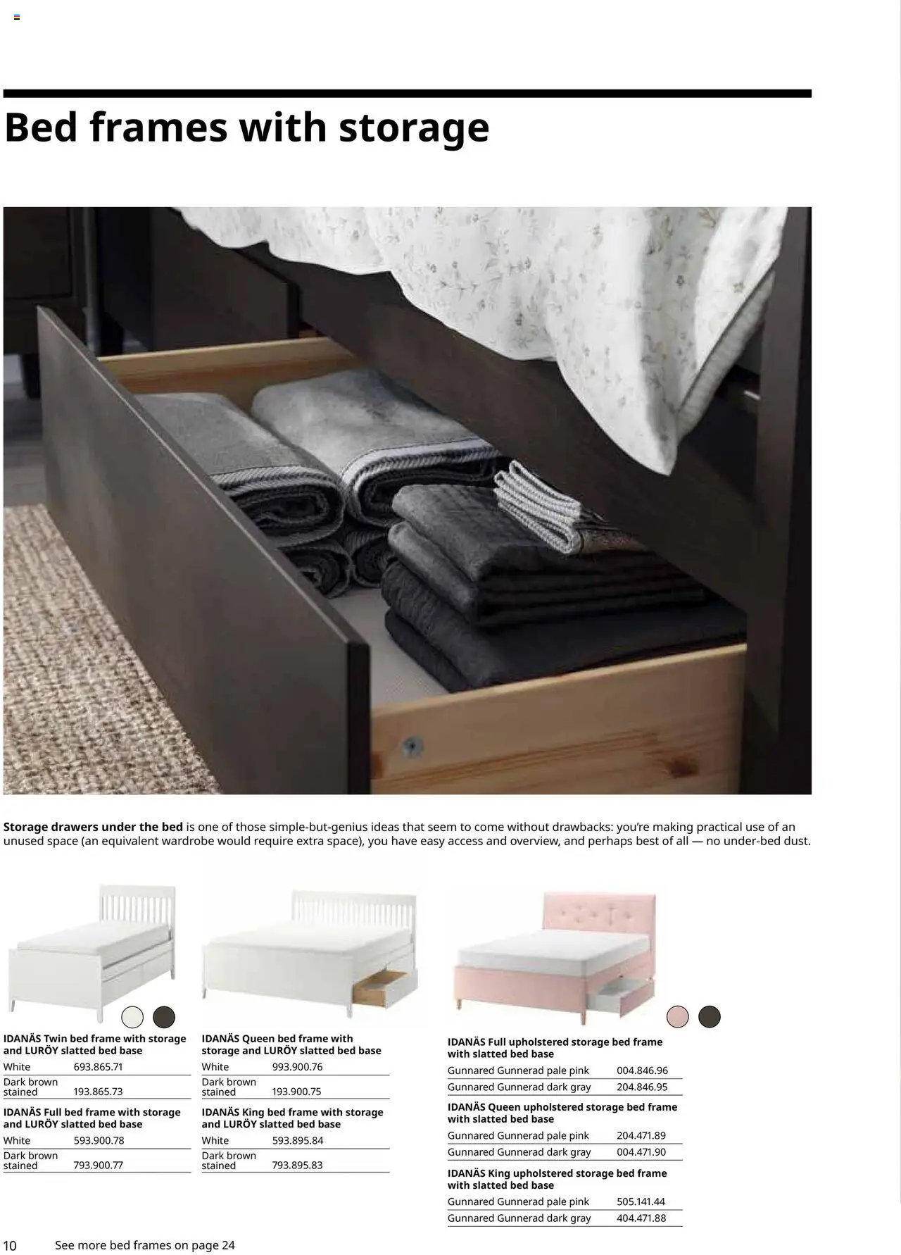 IKEA IDANÄS Series Buying Guide - valid from 01.01.2025 | Page: 10 | Products: Bed, Wardrobe, Bed Frame