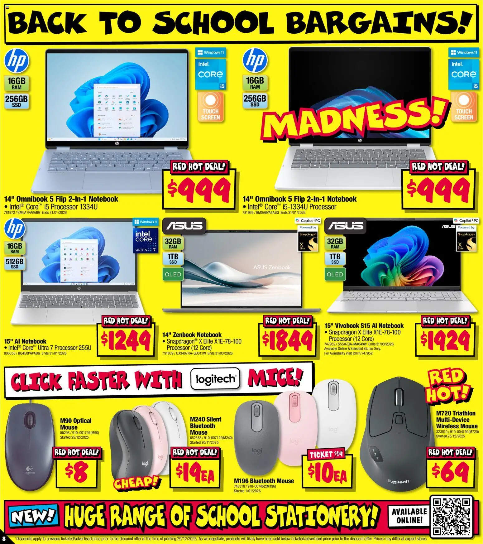 JB Hi-Fi catalogue - valid from 08.01.2026 | Page: 8 | Products: Notebook, Mouse, Screen