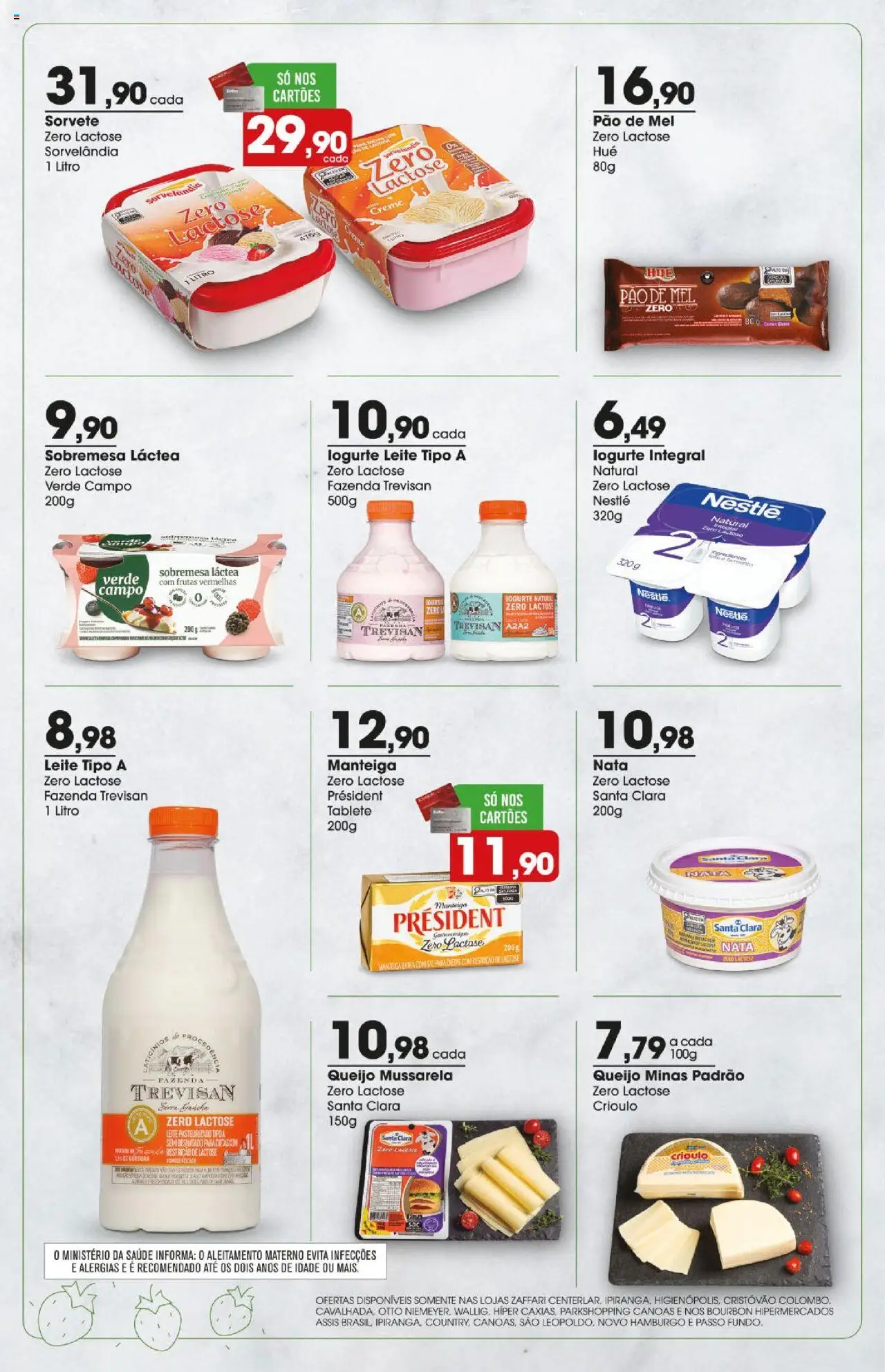 Zaffari Folheto - válido de 01.09.2025 | Página: 8 | Produtos: Queijo, Iogurte, Nata, Mel