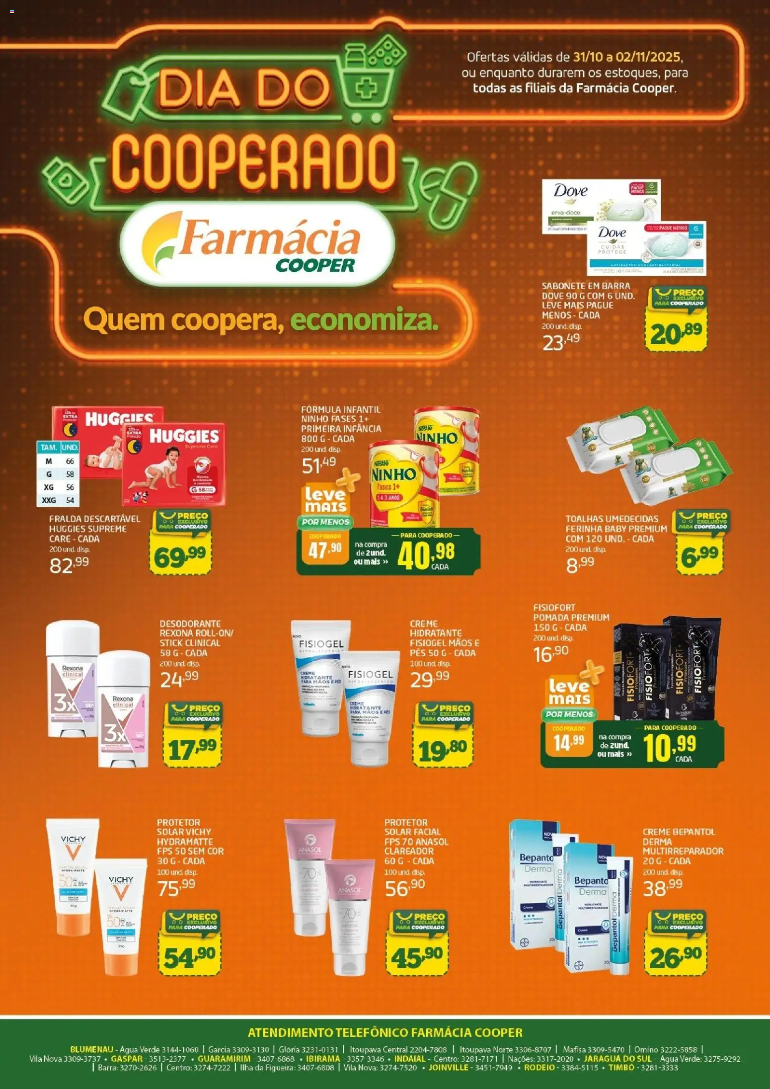 Cooper Folheto - válido de 31.10.2025 | Página: 1 | Produtos: Desodorante, Vinho, Creme, Fórmula infantil