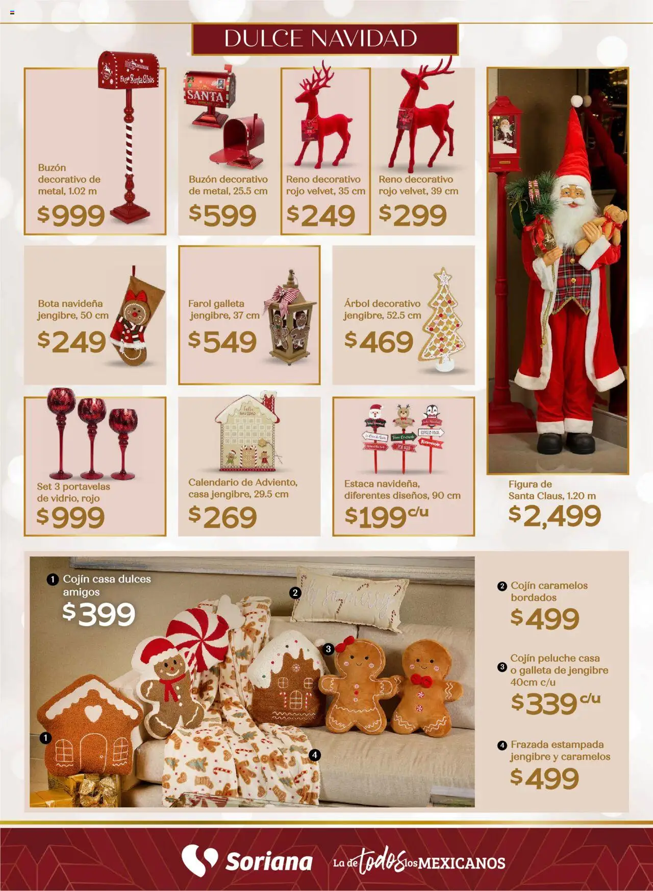 Nuevas ofertas de Soriana válidas en toda la República Mexicana desde el 25.09.2025. ¡Encuentra las mejores ofertas en Soriana - Decoración Navideña Híper Nacional! | Página: 5 | Productos: Farol, Dulces, Buzón