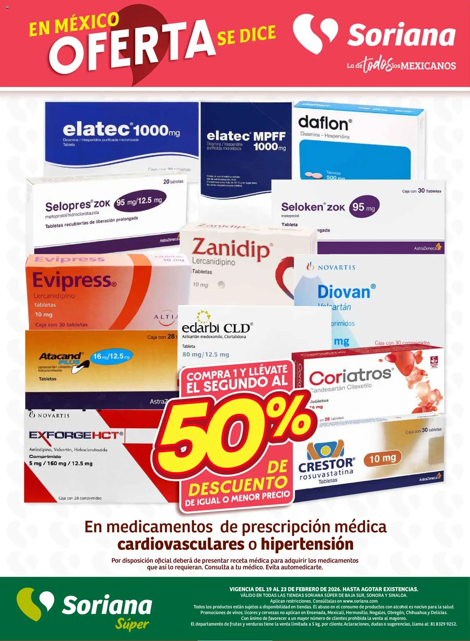 Nuevas ofertas de Soriana válidas en toda la República Mexicana desde el 19.02.2026. ¡Encuentra las mejores ofertas en Soriana - Fin de Semana Súper: BCS, Son y Sin! | Página: 8 | Productos: Caja, Tableta