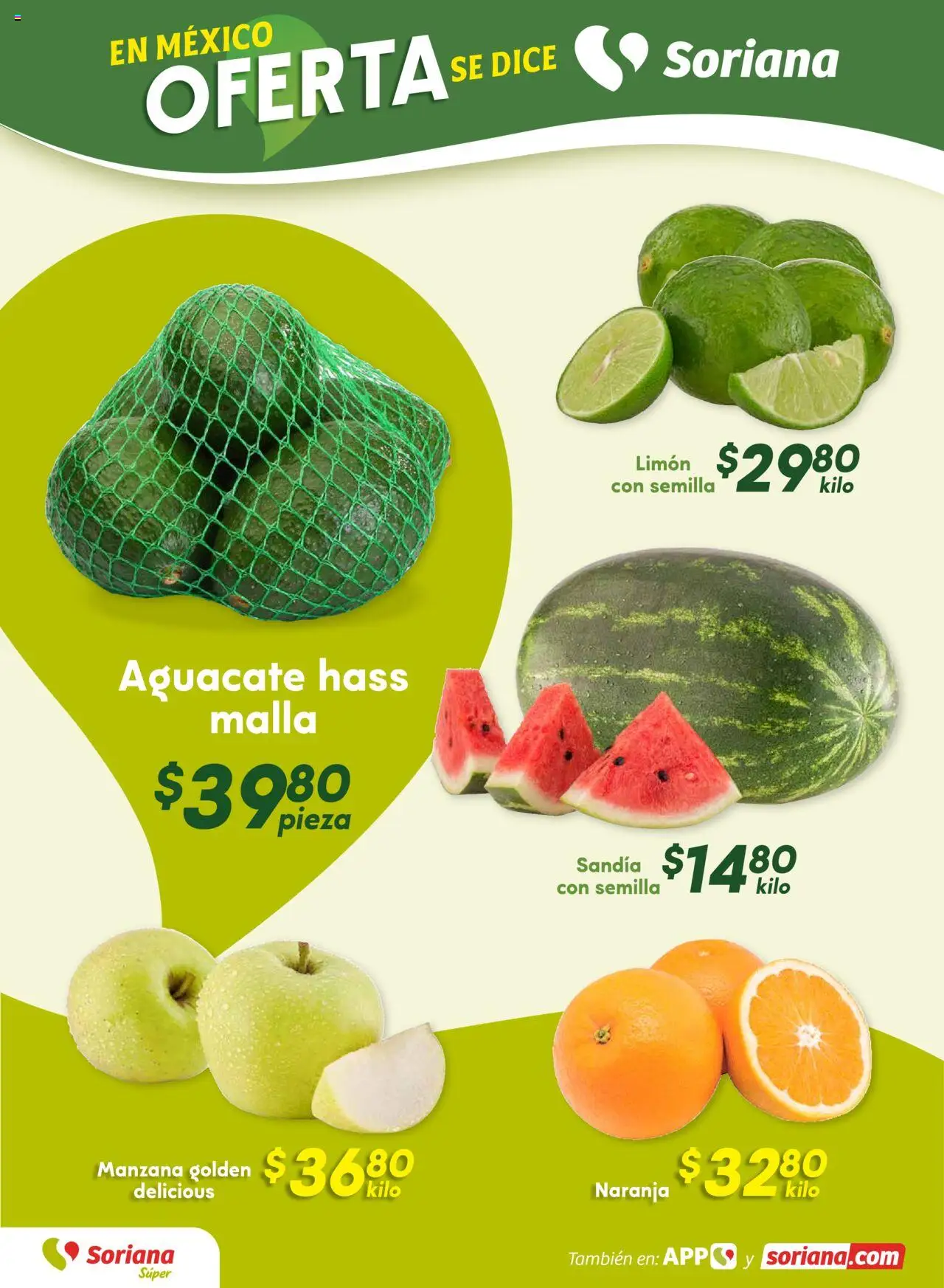 Nuevas ofertas de Soriana válidas en toda la República Mexicana desde el 12.09.2025. ¡Encuentra las mejores ofertas en Soriana - Fin de Semana Súper: BCS, Son y Sin! | Página: 4 | Productos: Sandía, Manzana, Limón, Malla