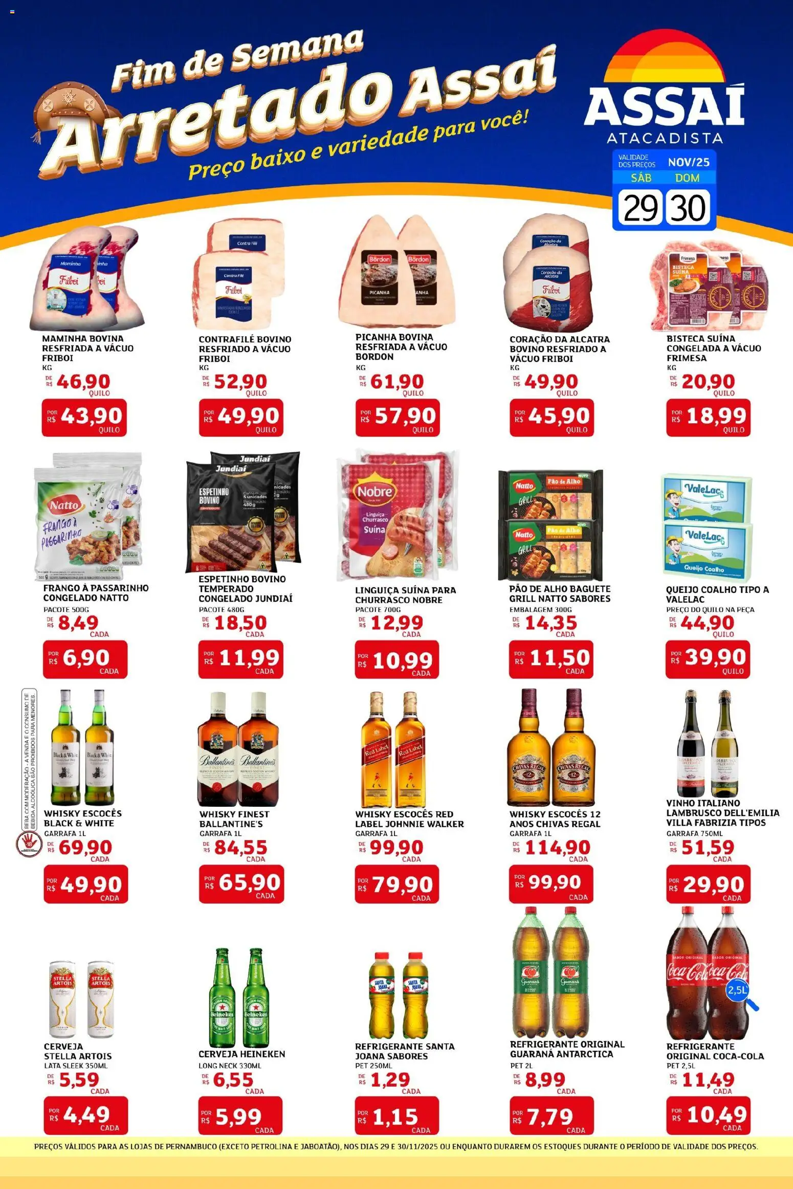 Assaí Atacadista Folheto - válido de 29.11.2025 | Página: 1 | Produtos: Grill, Whisky, Picanha, Vinho