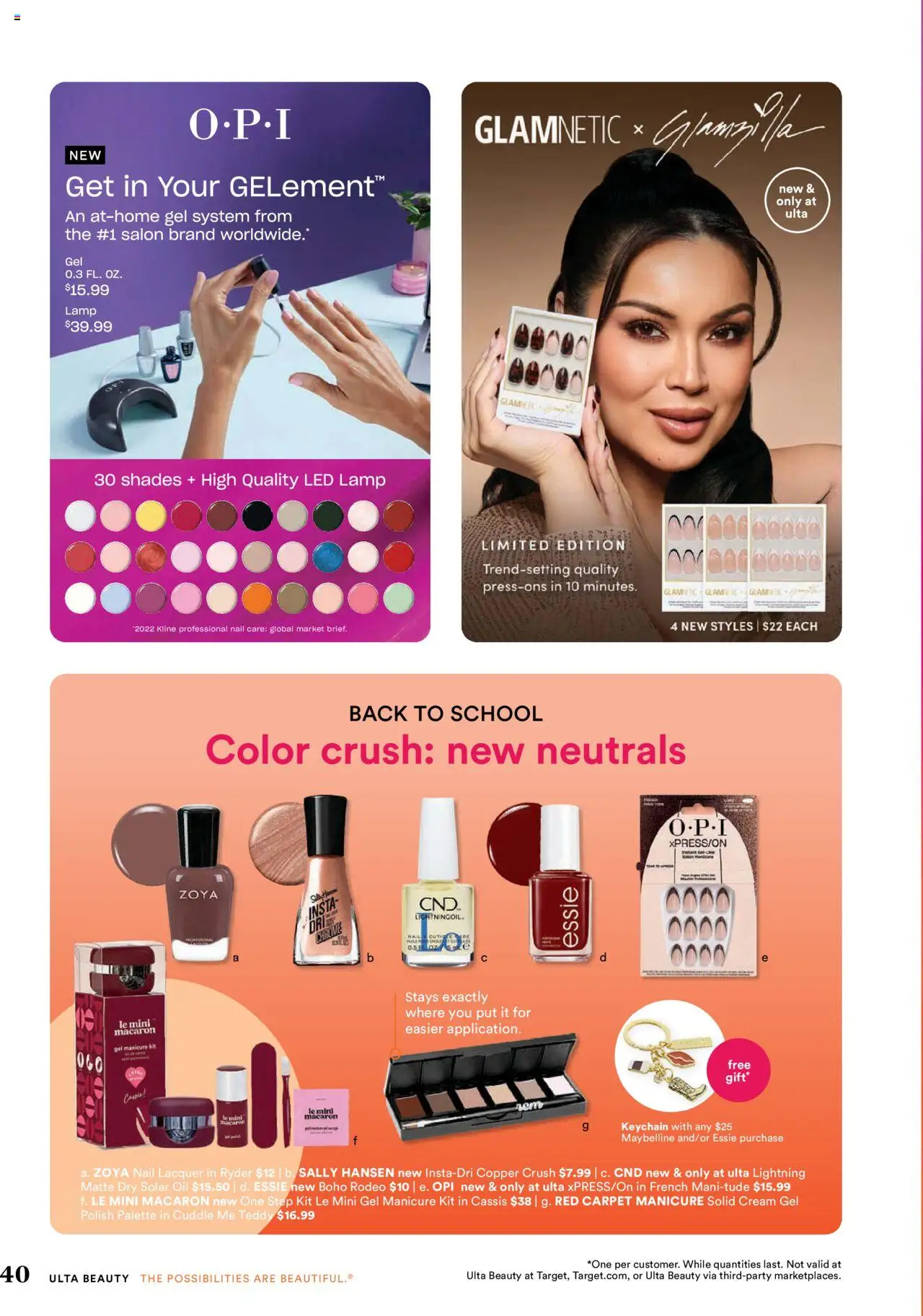 Ulta Beauty Weekly Ad - valid from 03.08.2025 | Page: 40 | Products: Nail, Lamp, Oil, Cream