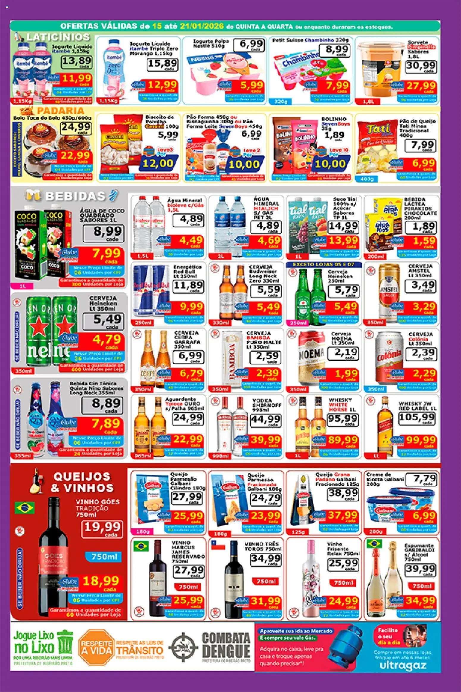 Mialich Supermercados Folheto - válido de 15.01.2026 | Página: 3 | Produtos: Polvilho, Queijo, Ricota, Bolo