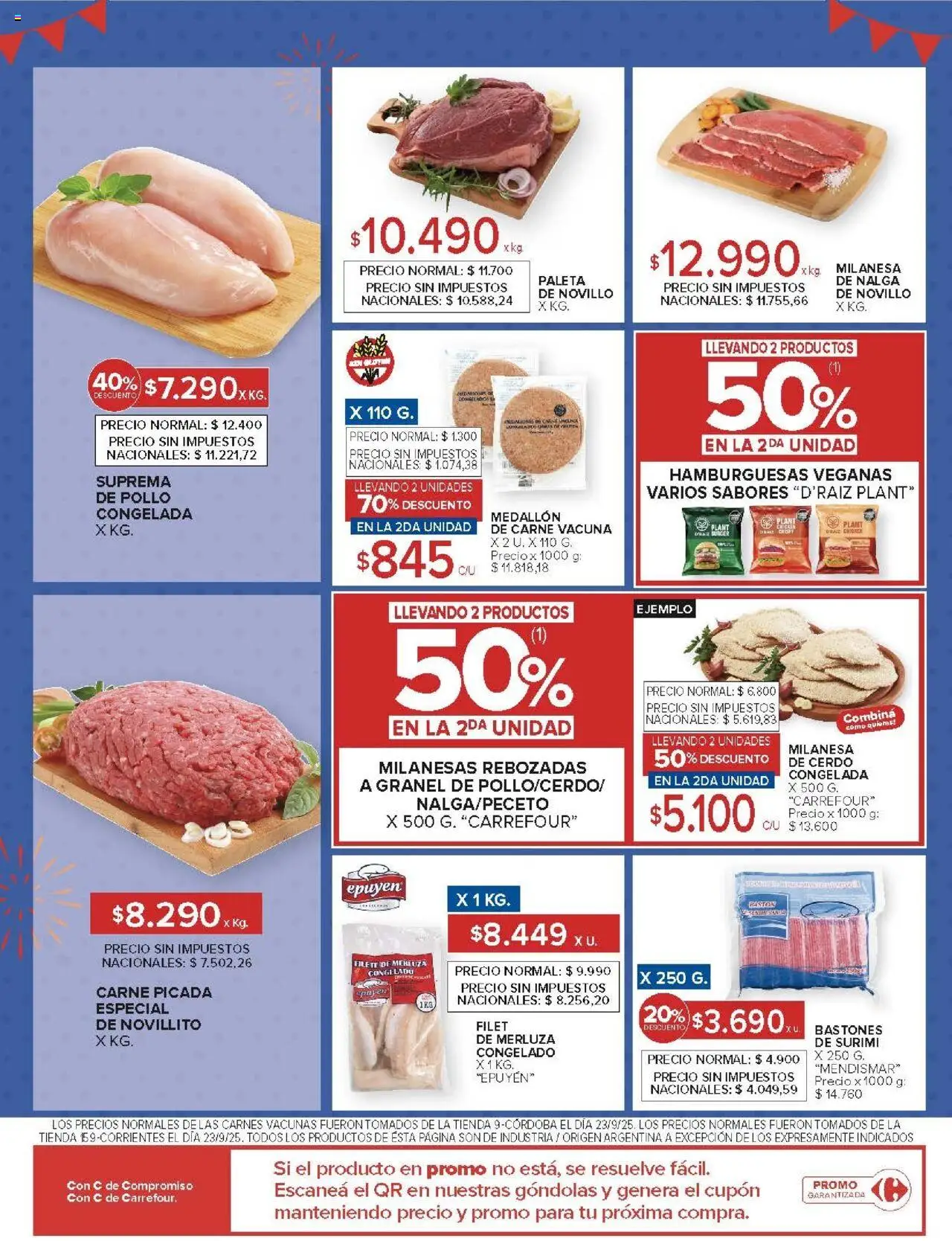 Carrefour ofertas - Corrientes │ válido desde el 01.10.2025 | Página: 15 | Productos: Pollo, Milanesa, Paleta, Cerdo