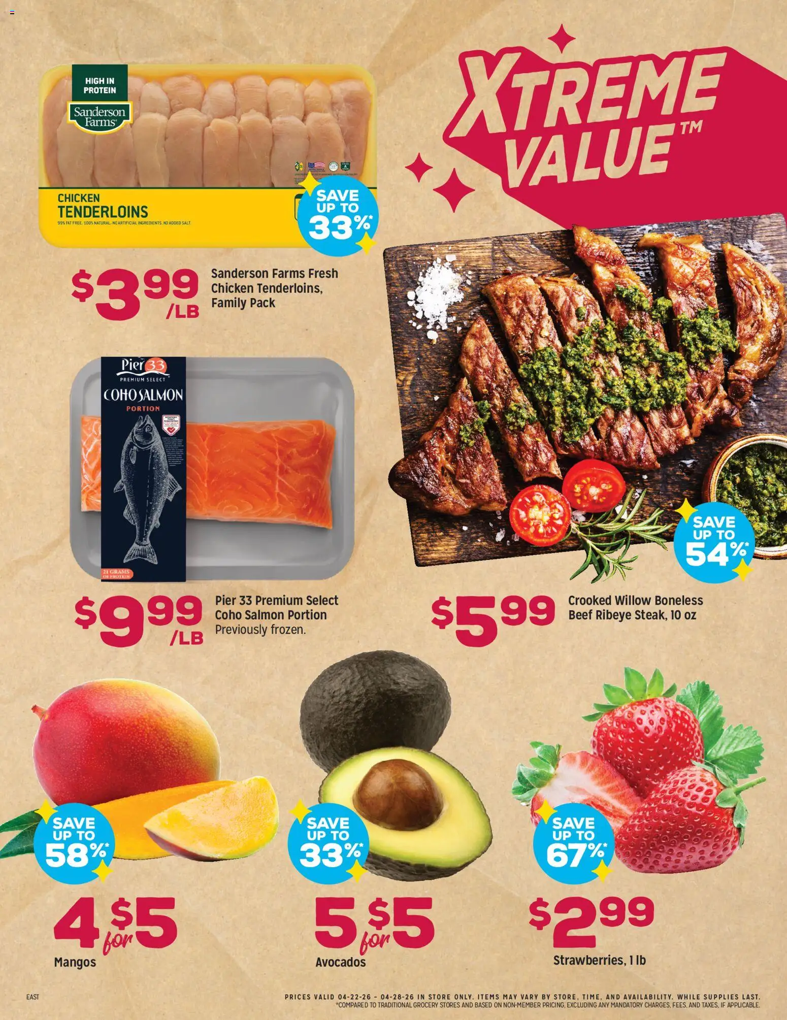Grocery Outlet Weekly Ad - MD - valid from 22.04.2026 | Page: 2 | Products: Beef