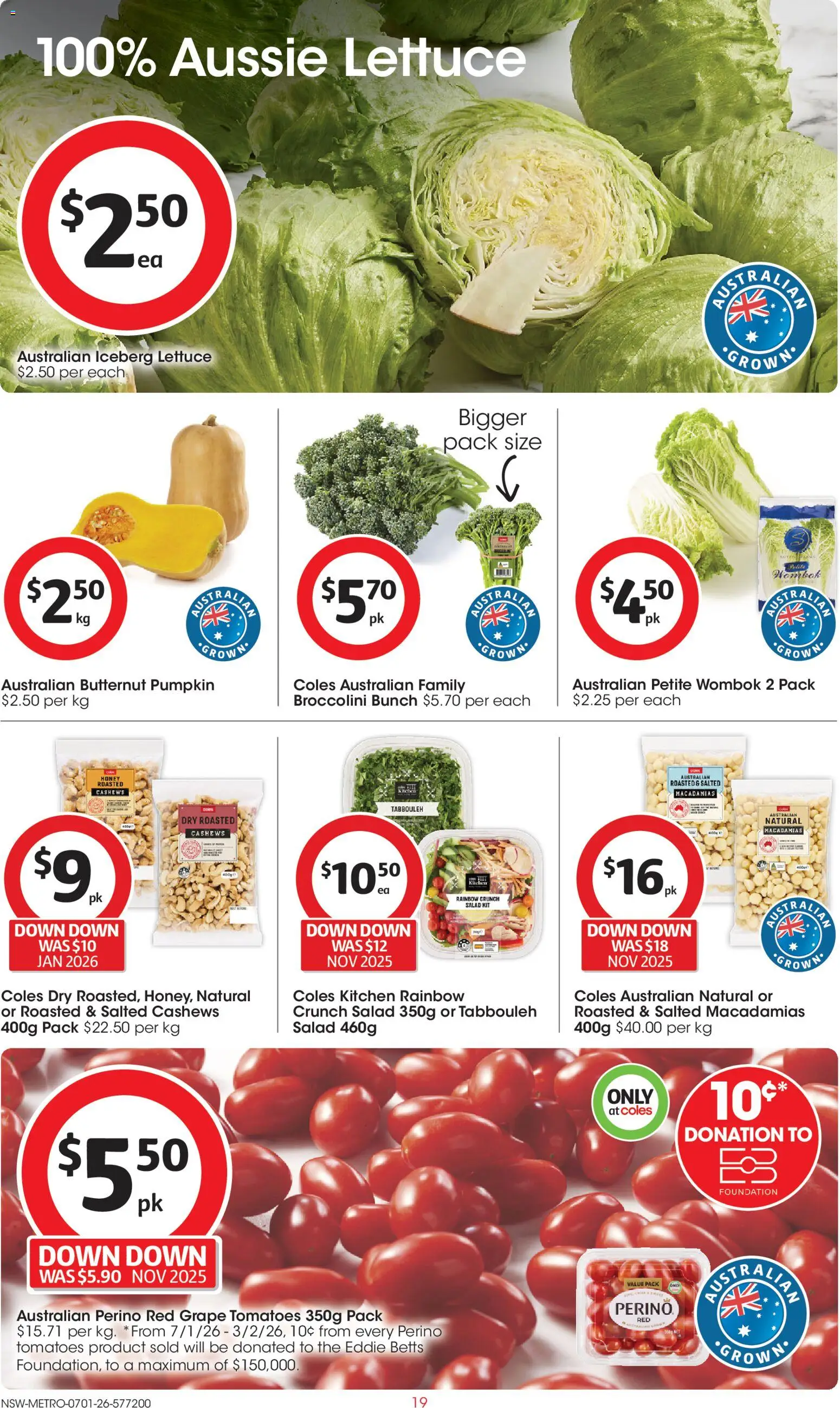Coles catalogue - valid from 07.01.2026 | Page: 19 | Products: Honey, Tomatoes, Pumpkin, Foundation