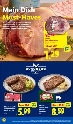 Preview of Lidl weekly ads valid from 25.03.2026 | Page: 14 | Products: Ham, Beef