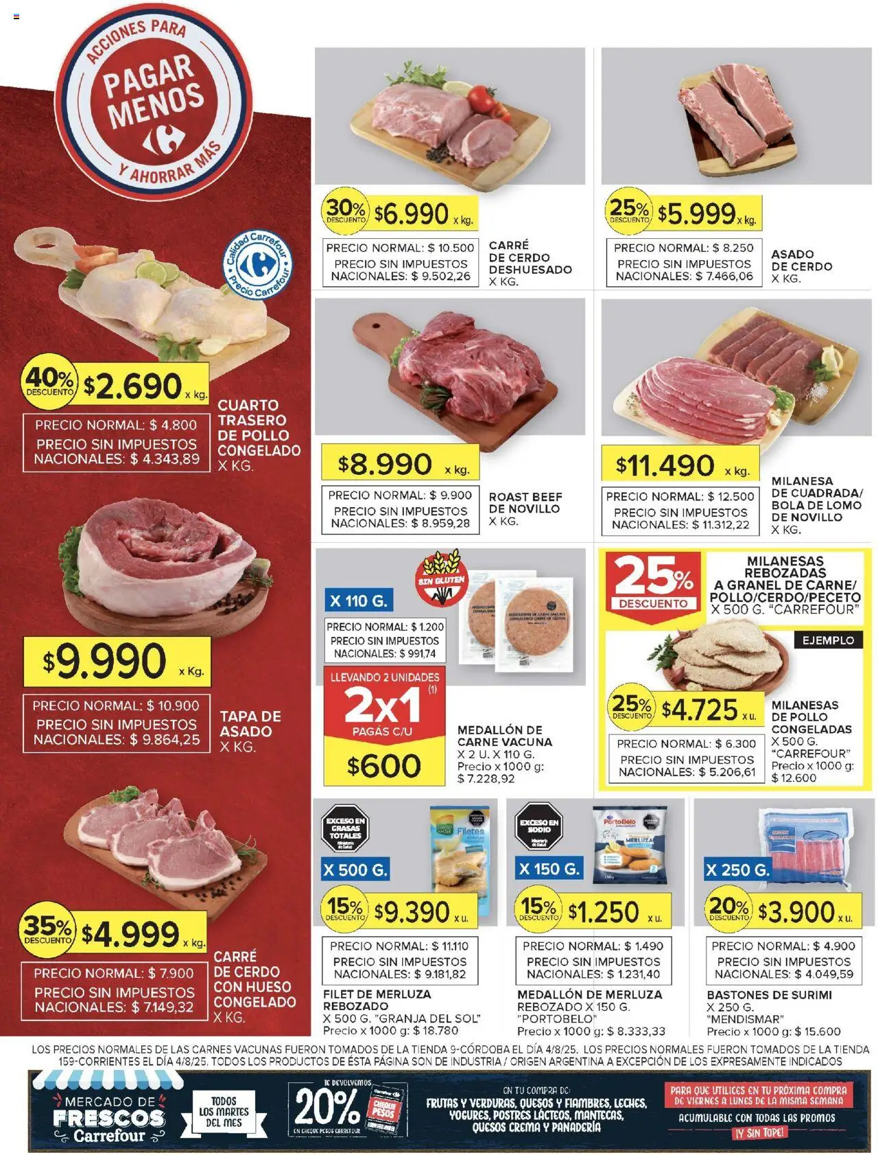 Carrefour ofertas - Salta │ válido desde el 12.08.2025 | Página: 17 | Productos: Panadería, Milanesa, Cerdo, Crema