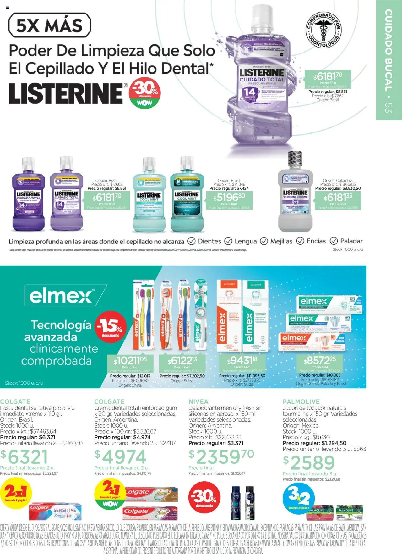 Farmacity catálogo │ válido desde el 01.08.2025 | Página: 53 | Productos: Sobre, Pasta dental, Pasta, Crema
