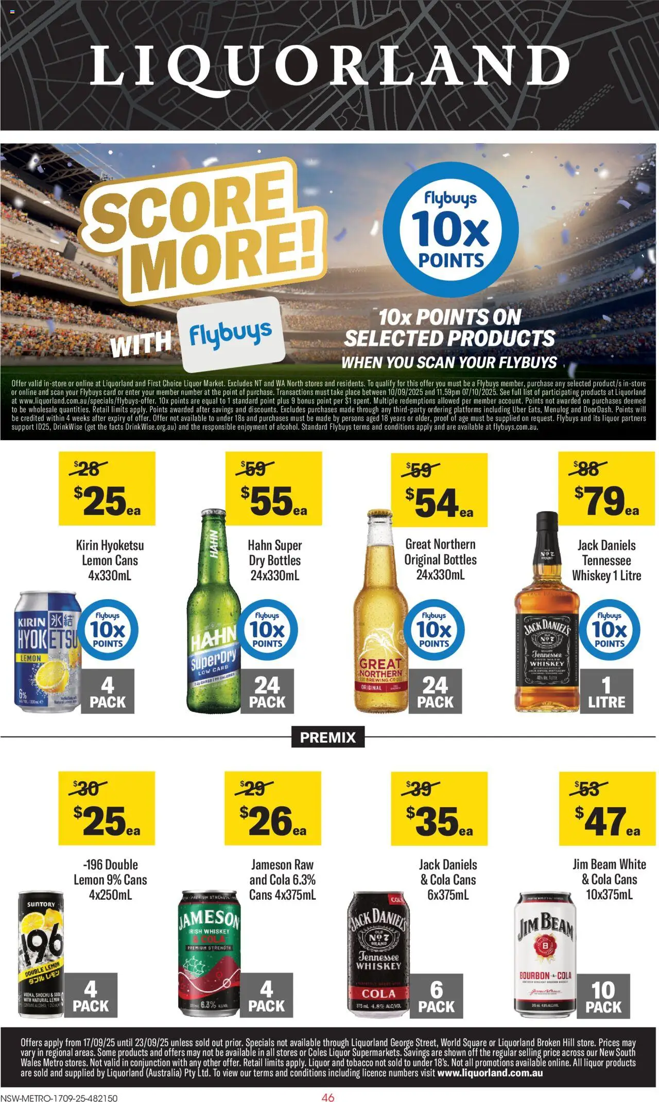 Coles catalogue - valid from 17.09.2025 | Page: 46 | Products: Platforms, Whiskey, Lemon