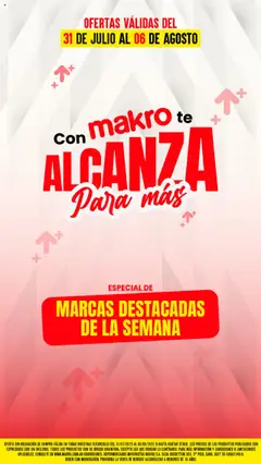 Vista previa Makro ofertas Especiales válido desde el 31.07.2025