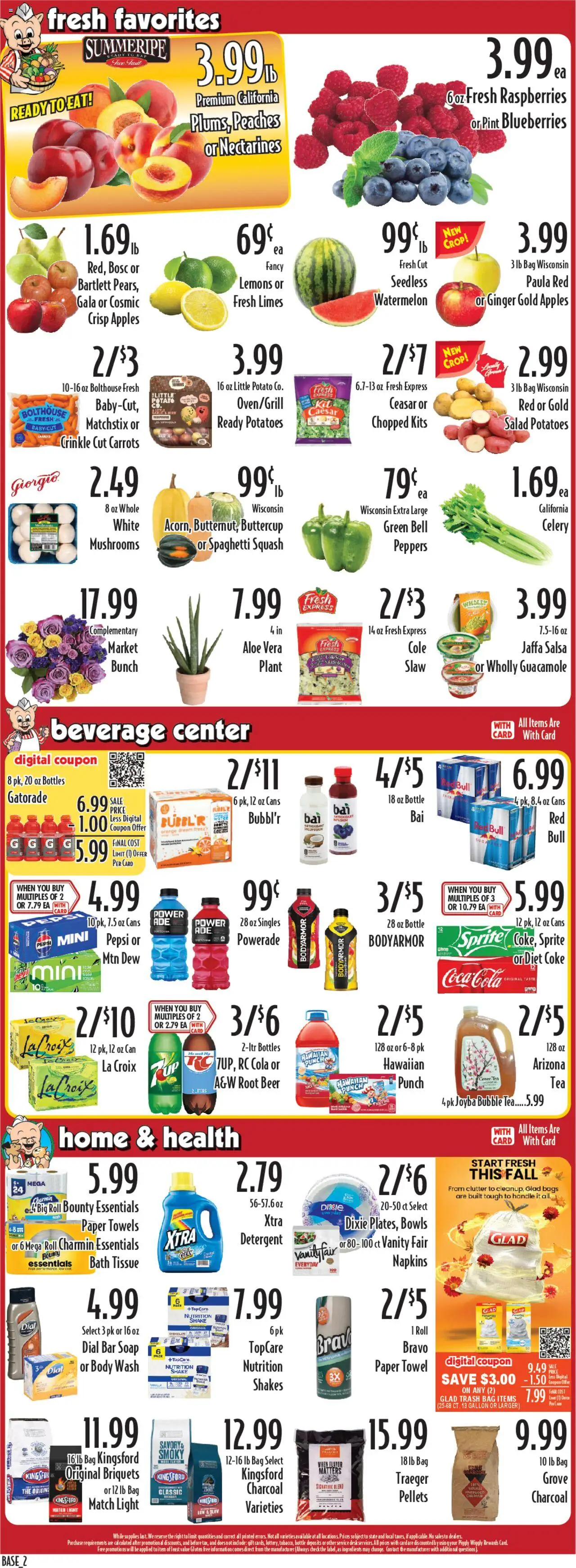 Piggly Wiggly Weekly Ad - valid from 27.08.2025 | Page: 2 | Products: Beer, Tea, Salad, Bag