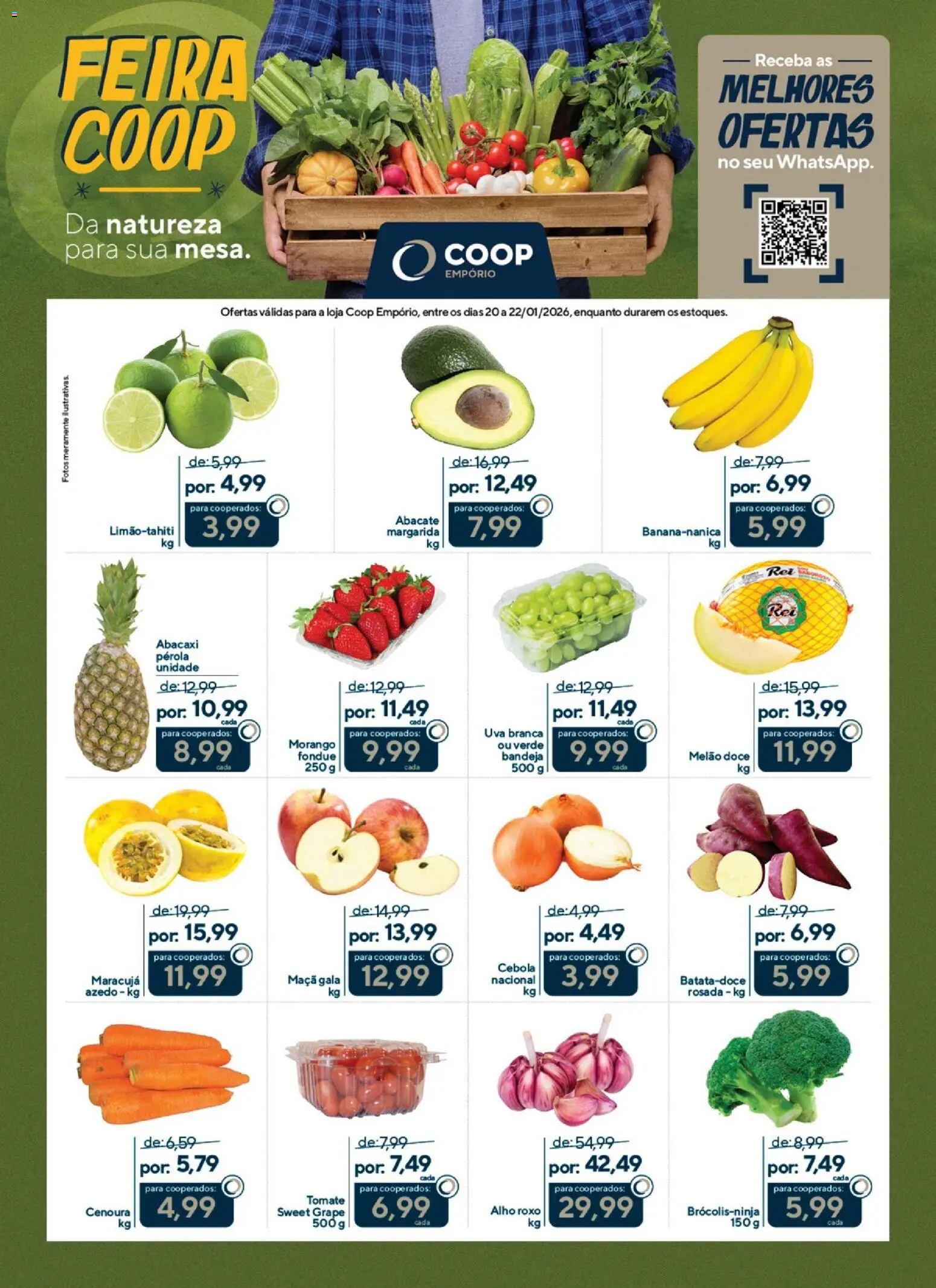 Coop Folheto - válido de 20.01.2026 | Página: 1 | Produtos: Cebola, Abacaxi, Cenoura, Bandeja