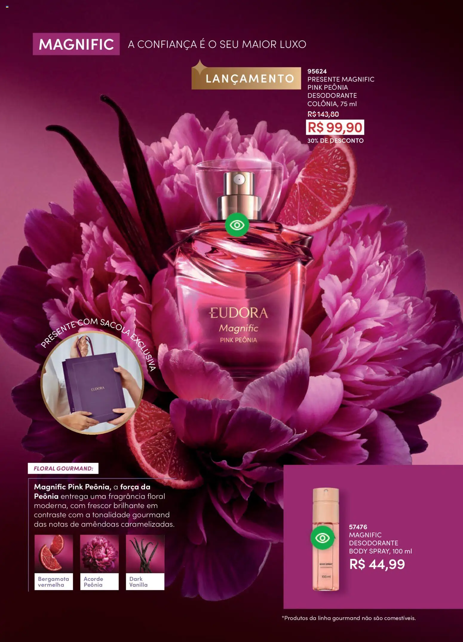 Eudora Folheto - válido de 11.03.2026 | Página: 84 | Produtos: Bergamota, Fragrância, Desodorante, Body