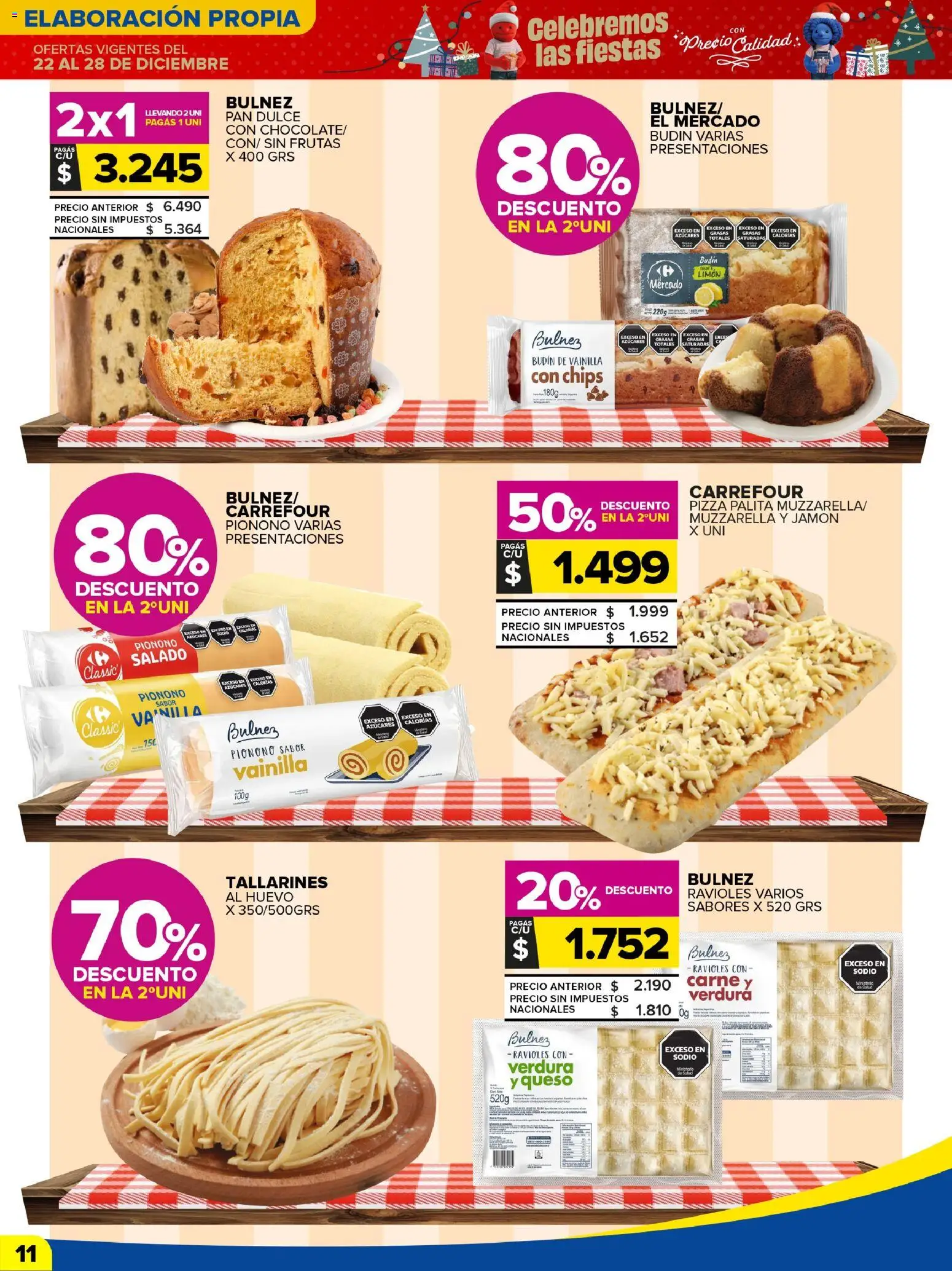 Carrefour Maxi catálogo │ válido desde el 22.12.2025 | Página: 13 | Productos: Budín, Muzzarella, Pan, Pizza