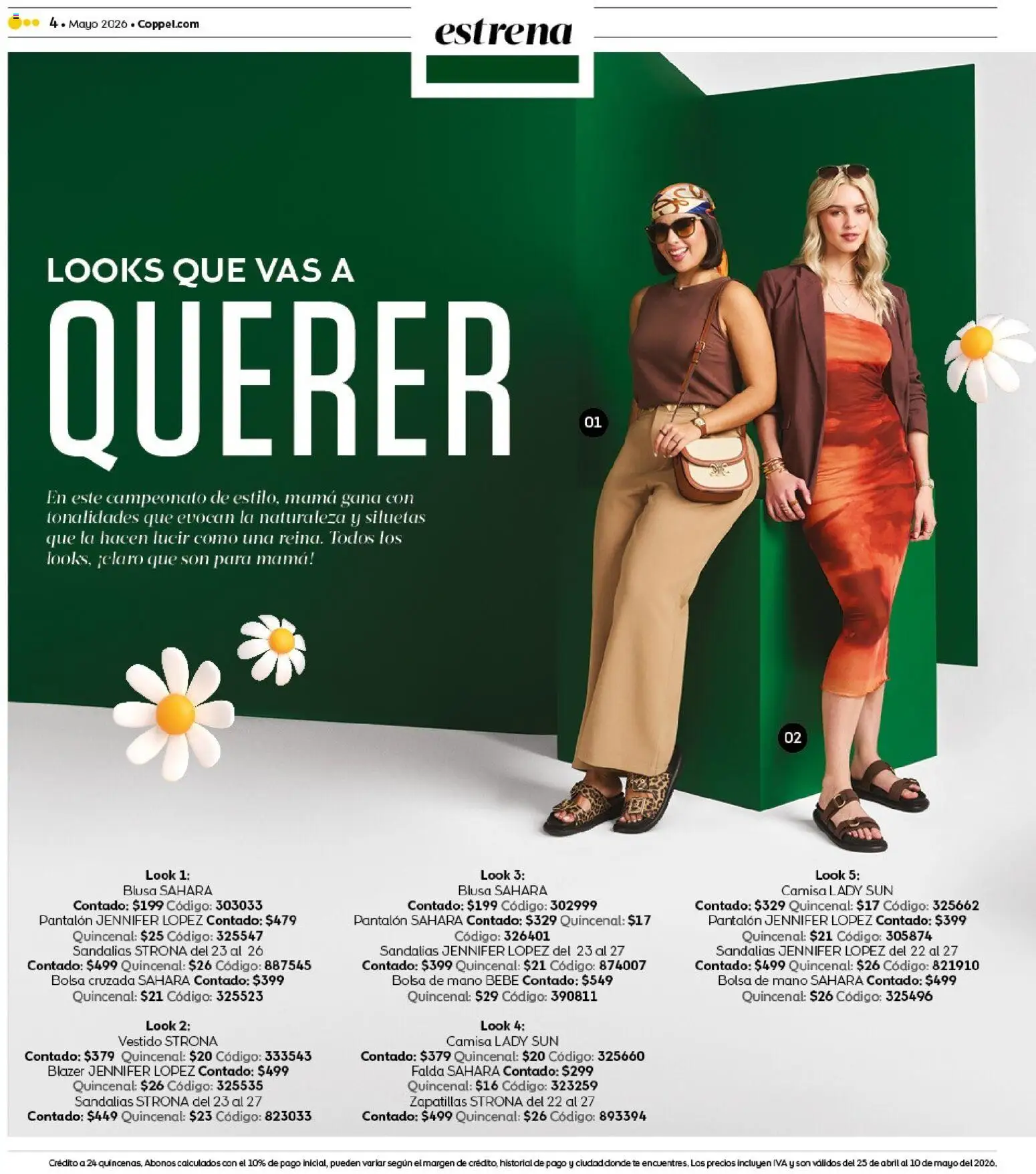 Nuevas ofertas de Coppel válidas en toda la República Mexicana desde el 25.04.2026. ¡Encuentra las mejores ofertas en Coppel catálogo Claro que la vas a querer! | Página: 4 | Productos: Bolsa, Blazer, Falda, Té