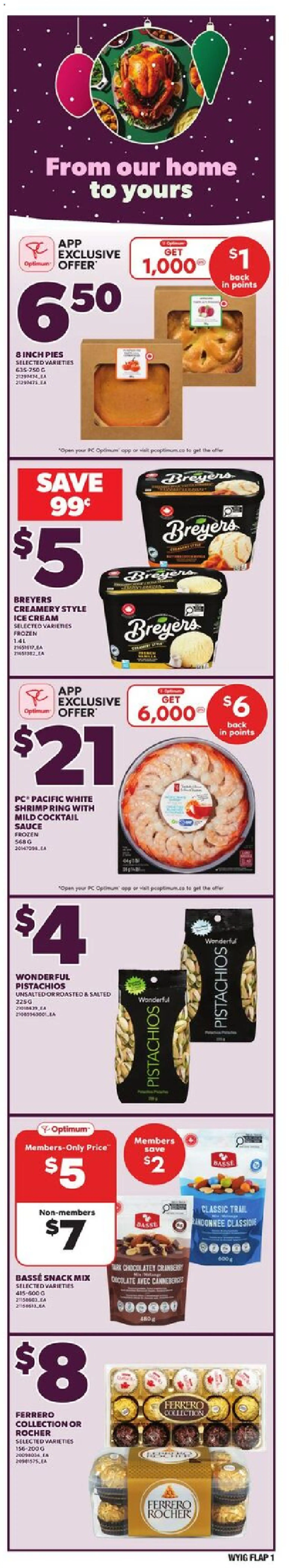 Loblaws flyer valid from 11.12.2025 | Page: 1 | Products: Cream, Ice cream, PC, Chocolate