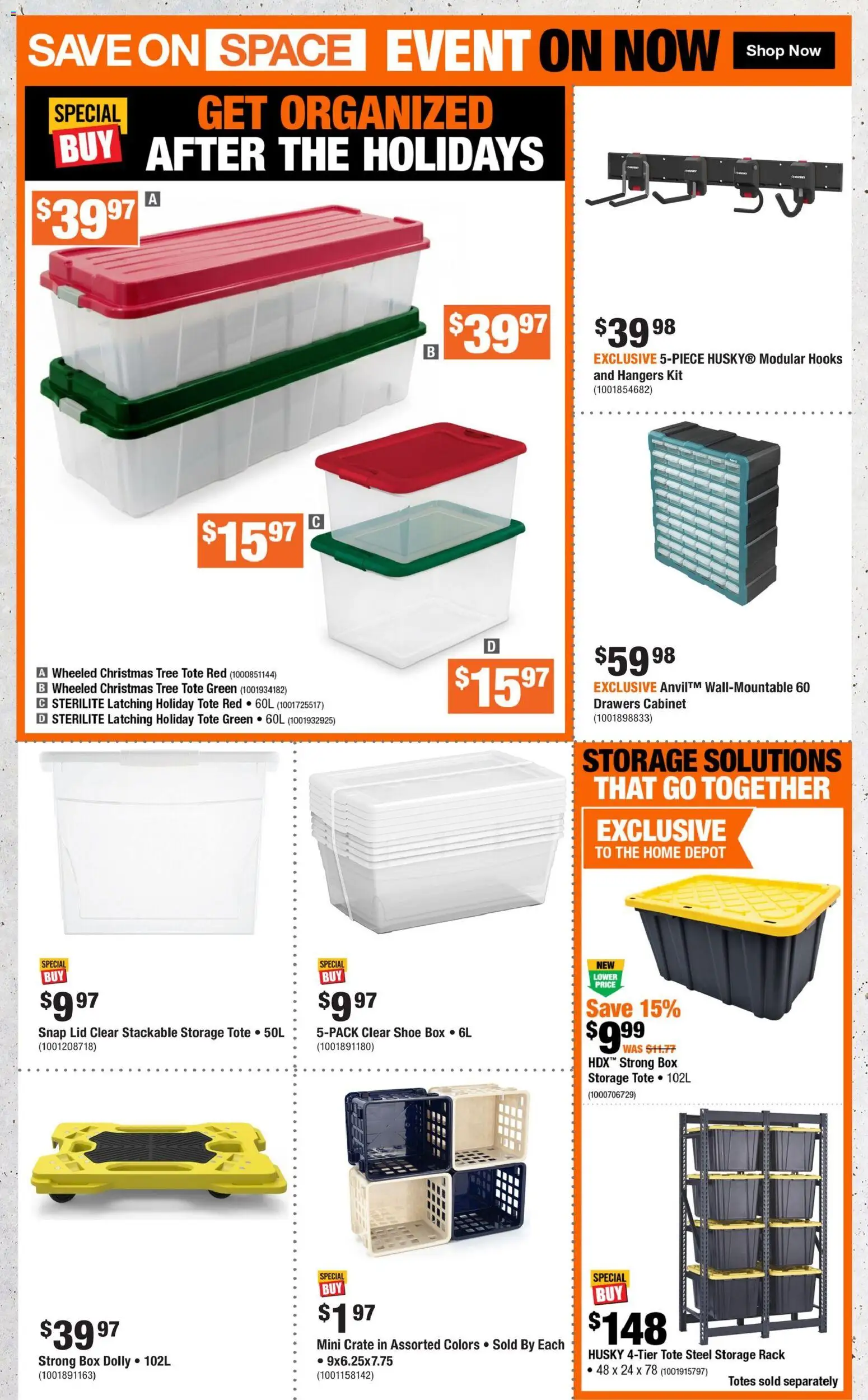 Home Depot flyer valid from 01.01.2026 | Page: 3 | Products: Cabinet, Box
