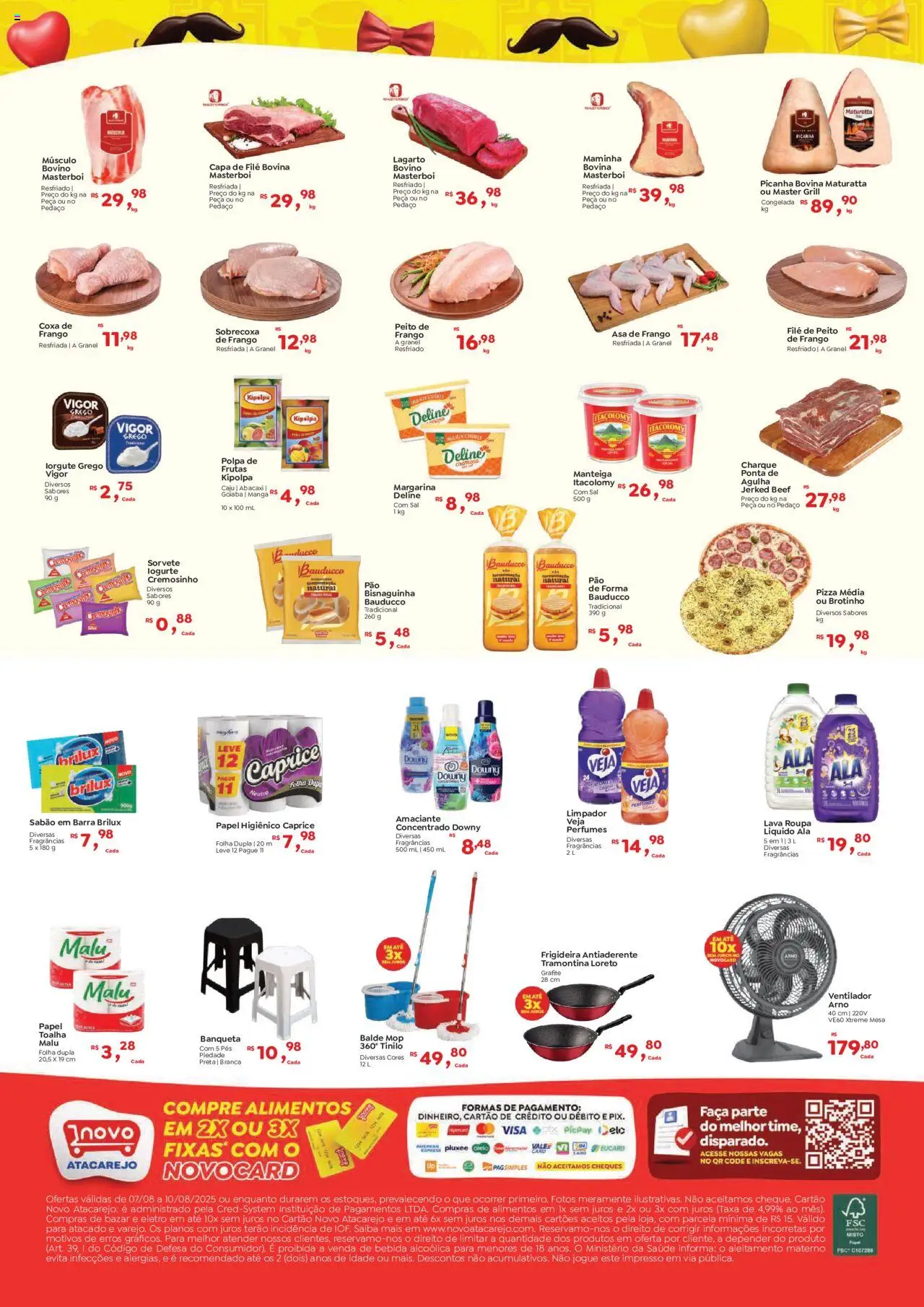 Novo Atacarejo Folheto - válido de 07.08.2025 | Página: 2 | Produtos: Mop, Frigideira, Maminha, Margarina