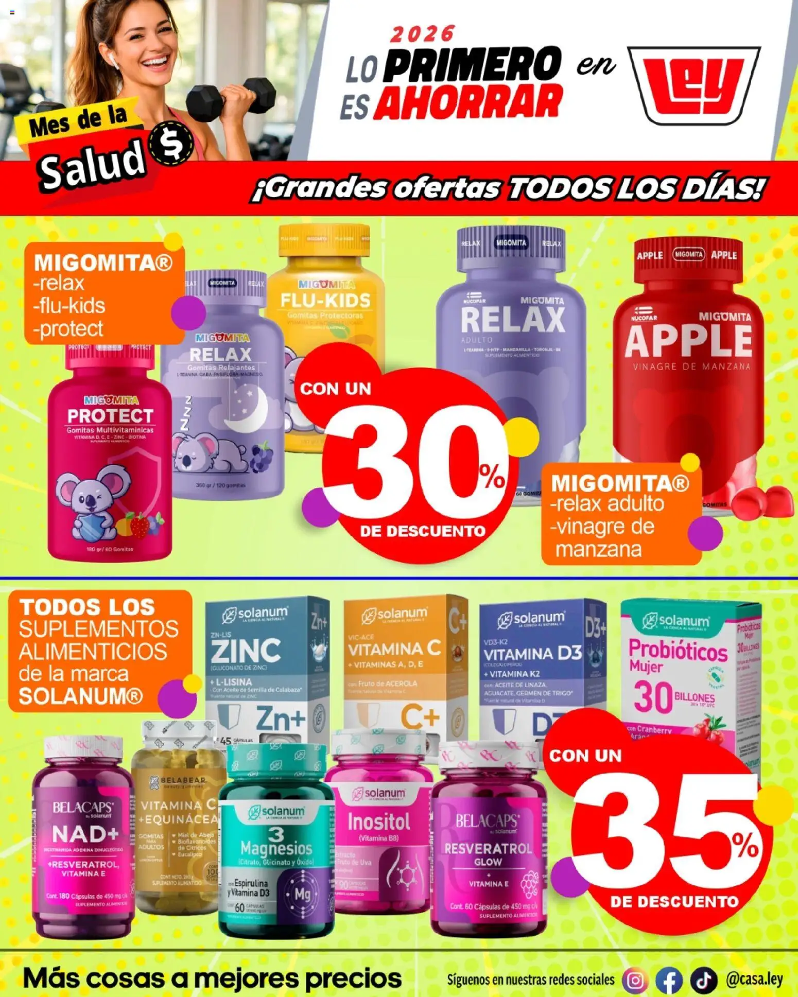 Nuevas ofertas de Casa Ley válidas en toda la República Mexicana desde el 07.01.2026. ¡Encuentra las mejores ofertas en Casa Ley folleto Mes de la Salud! | Página: 7 | Productos: Fuente, Vinagre, Vitaminas, Gomitas