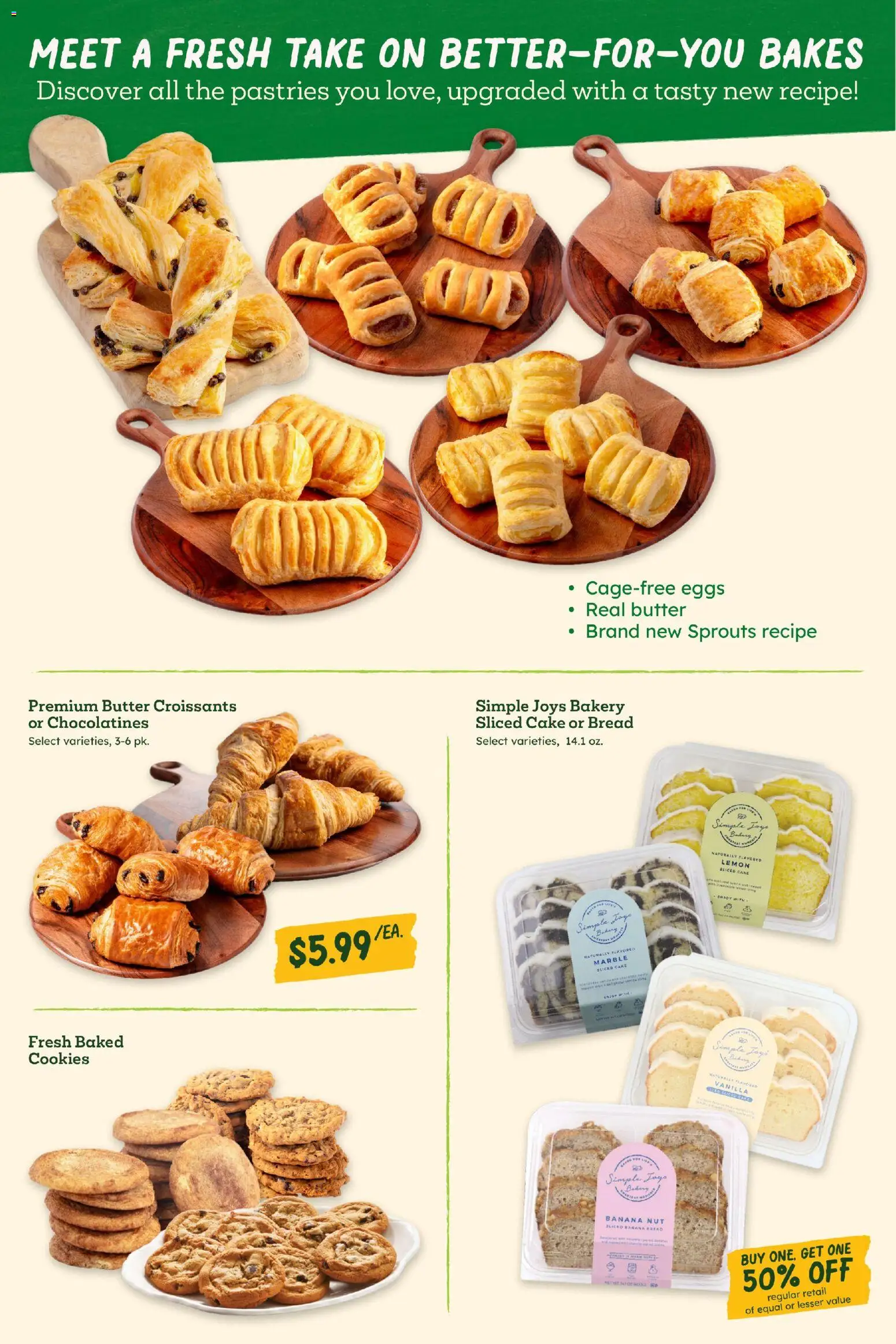 Sprouts Monthly Ad - valid from 25.03.2026 | Page: 28 | Products: Bakery, Butter, Cookies, Lemon