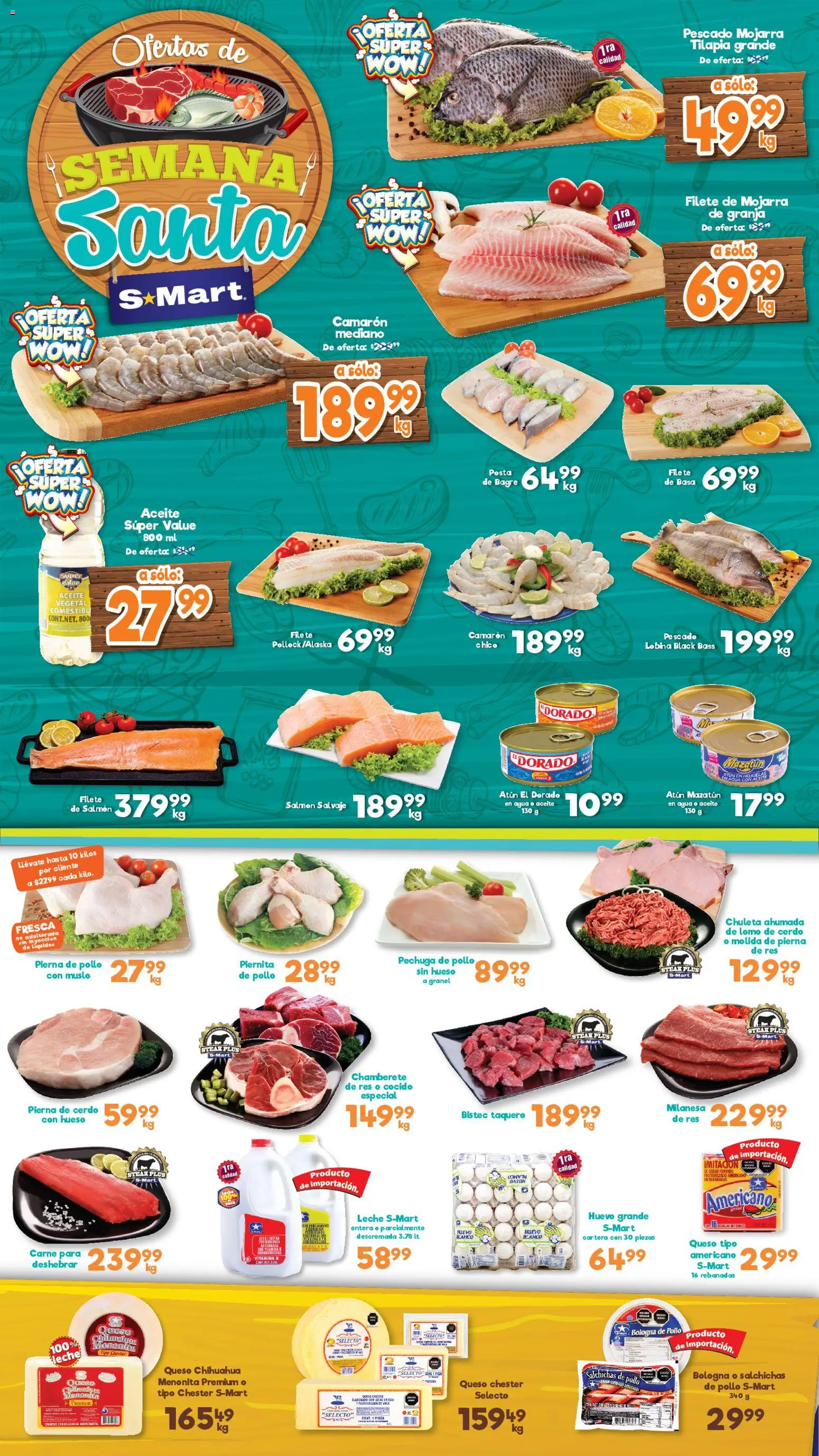 Nuevas ofertas de S-Mart válidas en toda la República Mexicana desde el 31.03.2026. ¡Encuentra las mejores ofertas en S-Mart folleto Juárez! | Página: 1 | Productos: Atún, Agua, Col, Té