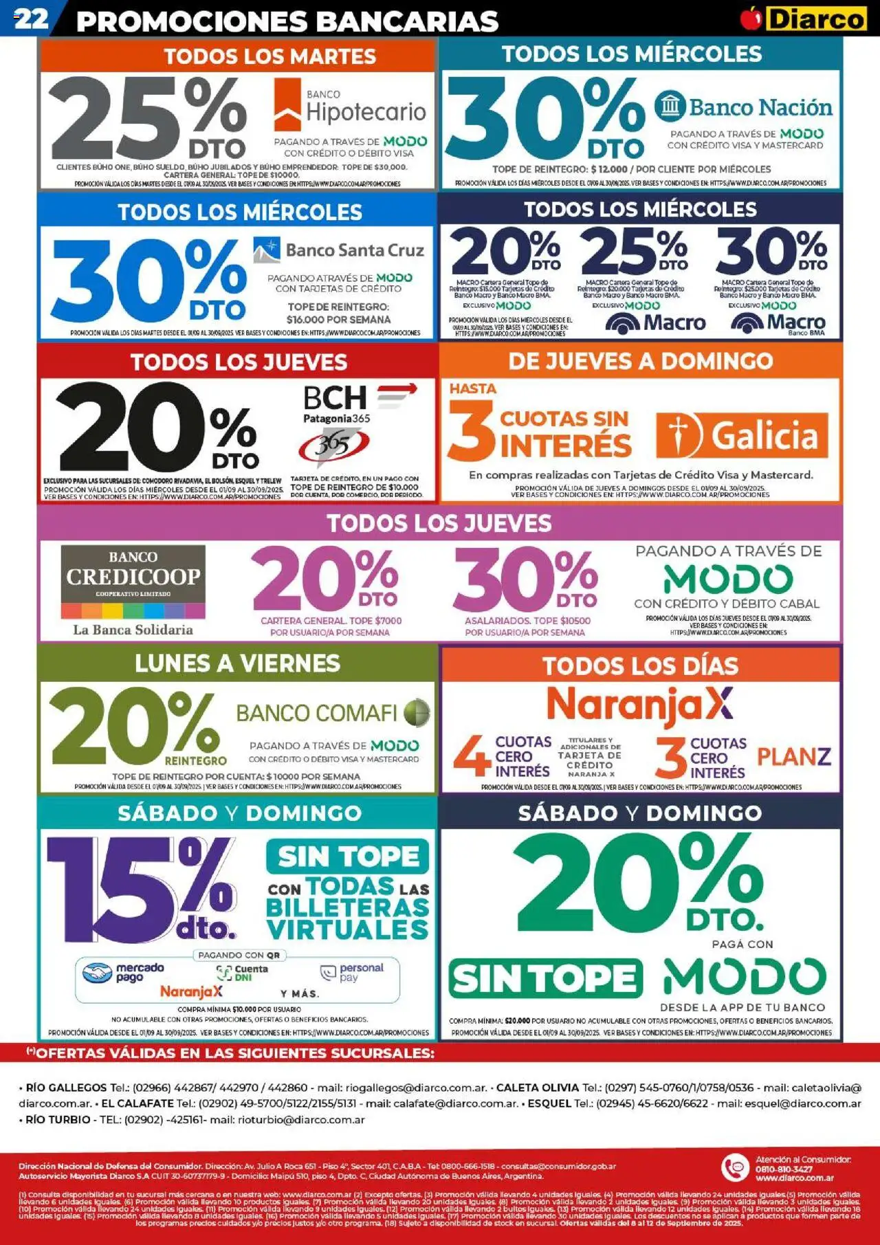 Diarco - Ofertas Sur │ válido desde el 08.09.2025 | Página: 23 | Productos: Cartera, Banco, General