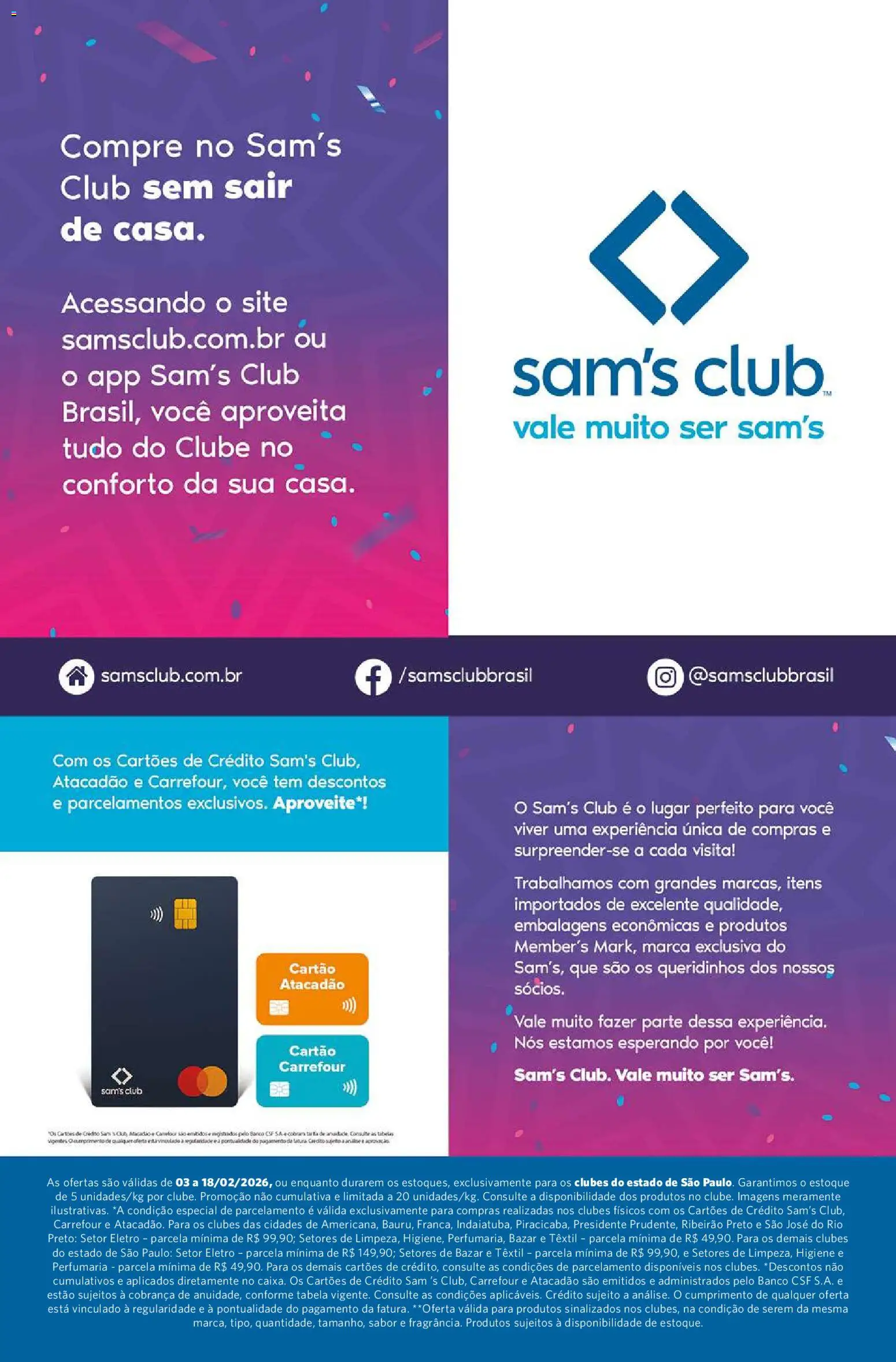 Sam's Club Folheto - válido de 03.02.2026 | Página: 21 | Produtos: Banco
