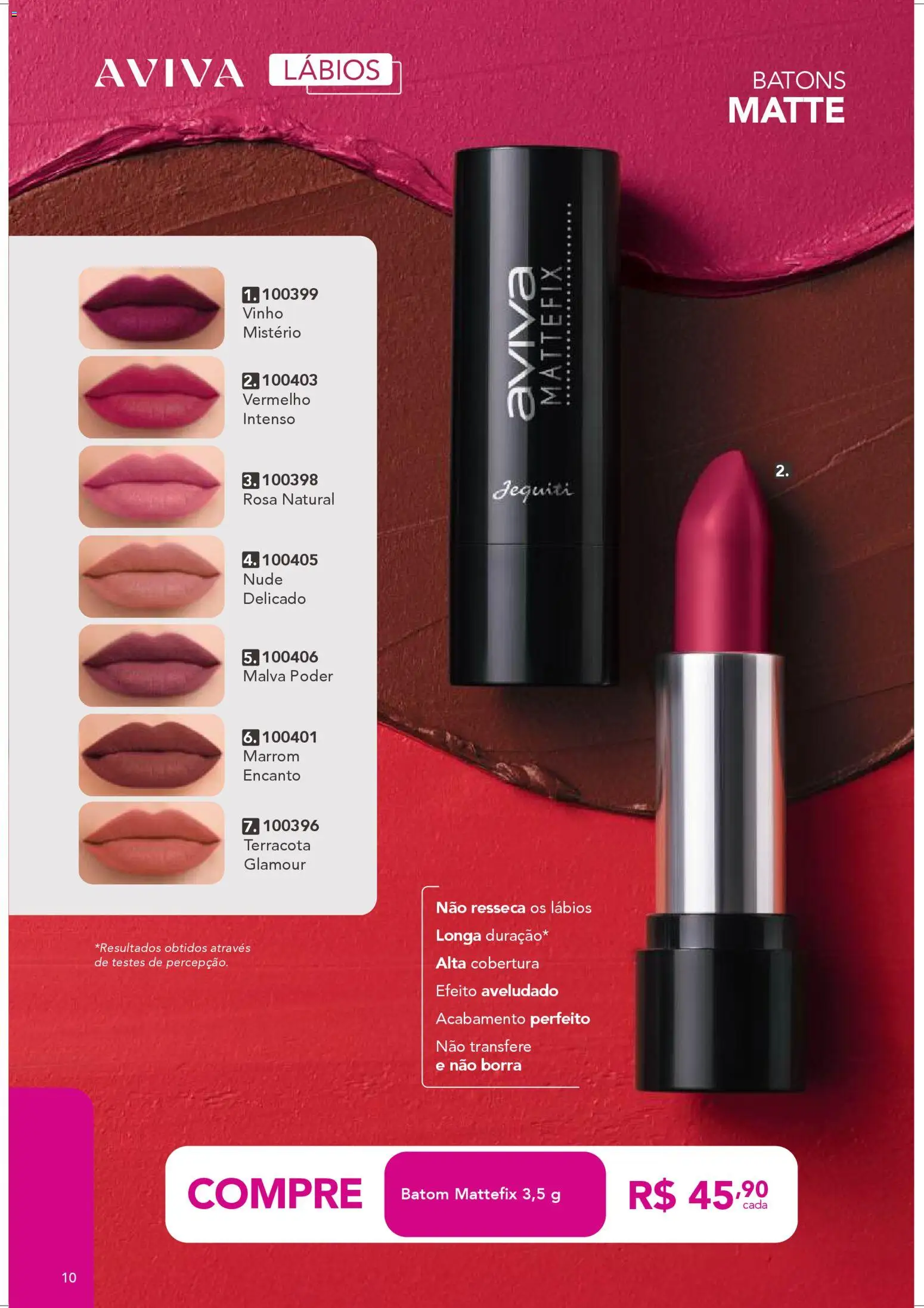Jequiti Folheto - válido de 23.04.2026 | Página: 10 | Produtos: Batom, Vinho