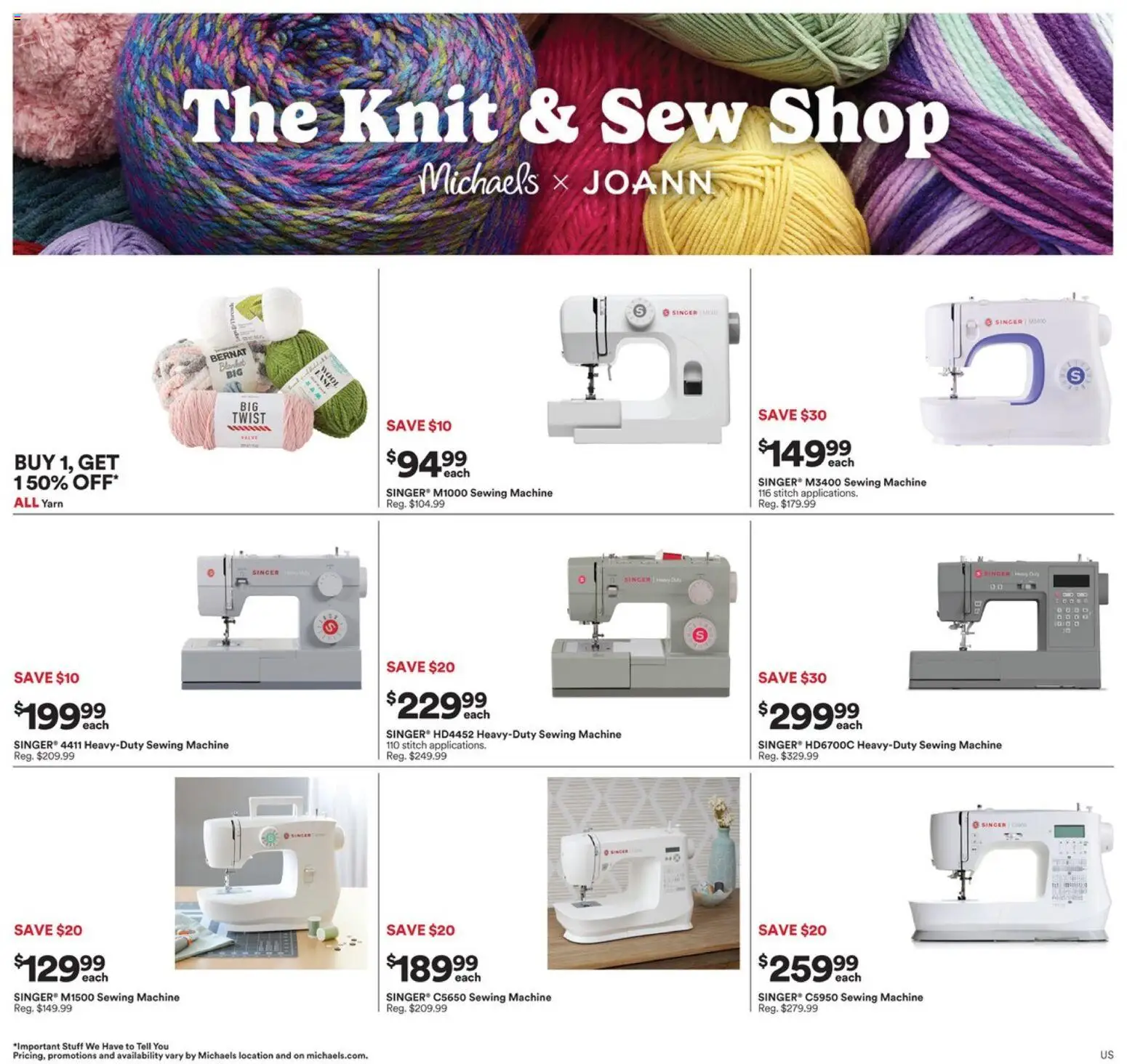Michaels flyer valid from 26.12.2025 | Page: 5 | Products: Sewing machine