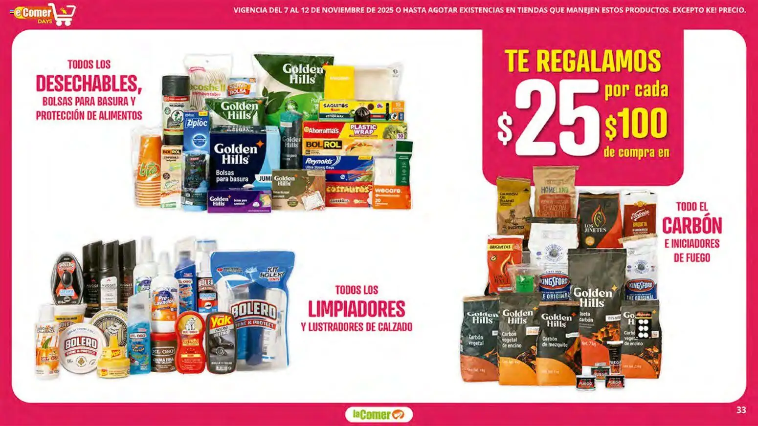 Nuevas ofertas de La Comer válidas en toda la República Mexicana desde el 07.11.2025. ¡Encuentra las mejores ofertas en La Comer folleto! | Página: 33 | Productos: Tenis, Bolsa, Té