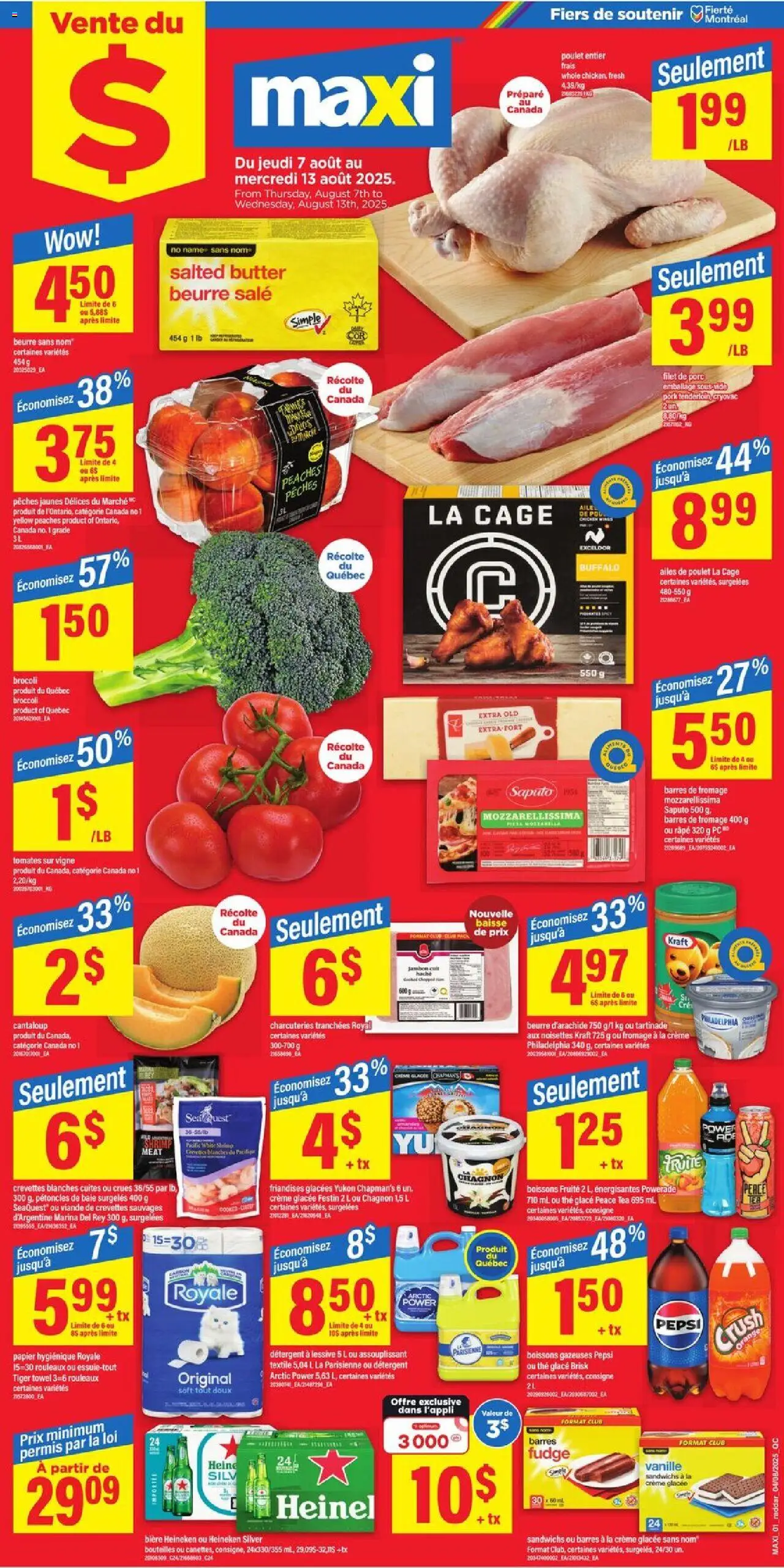 Maxi flyer valid from 07.08.2025 | Page: 1 | Products: Tea, PC, Butter, Pizza