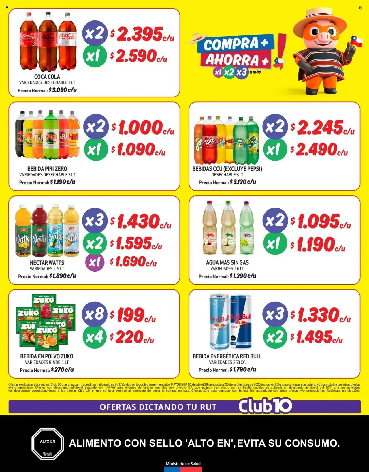 Mayorista 10 Ofertas │ válido desde el 20.08.2025 | Página: 6 | Productos: Agua, Polvo