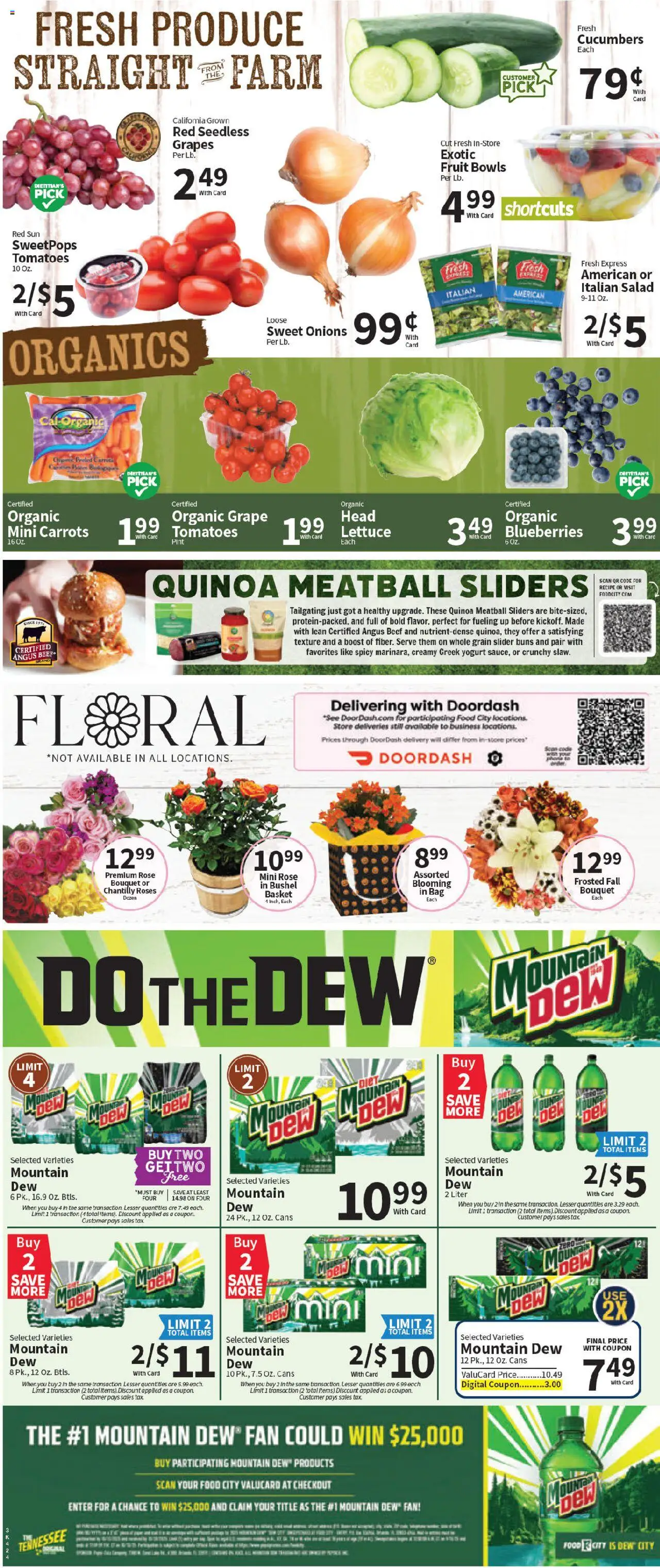 Food City Weekly Ad - valid from 08.10.2025 | Page: 5 | Products: Basket, Beef, Blueberries, Bag