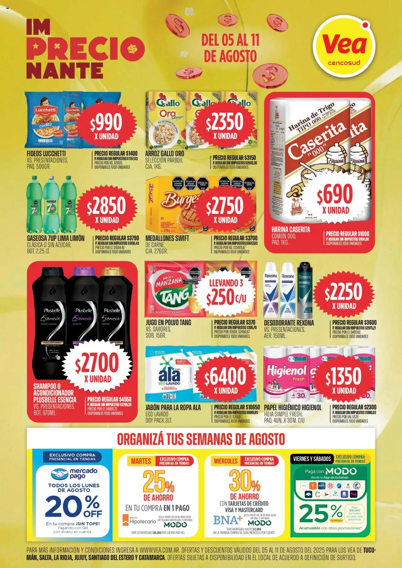 Vea - Oferta imPRECIOnante │ válido desde el 05.08.2025 | Página: 1 | Productos: Lima, Manzana, Limón, Jugo
