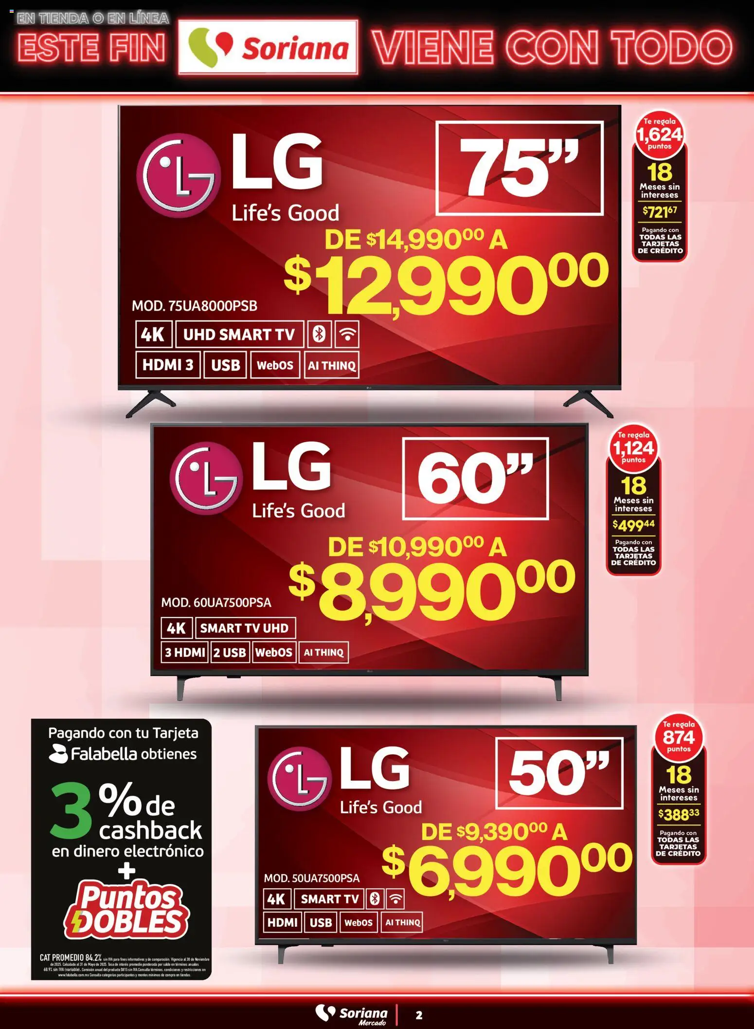 Nuevas ofertas de Soriana válidas en toda la República Mexicana desde el 29.10.2025. ¡Encuentra las mejores ofertas en Soriana - Este fin Soriana viene con todo Mercado Nacional! | Página: 2 | Productos: Usb, Té