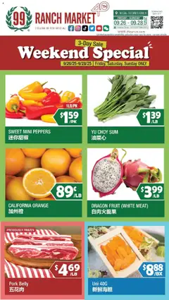 Preview of 99 Ranch Market weekly ads valid from 26.09.2025