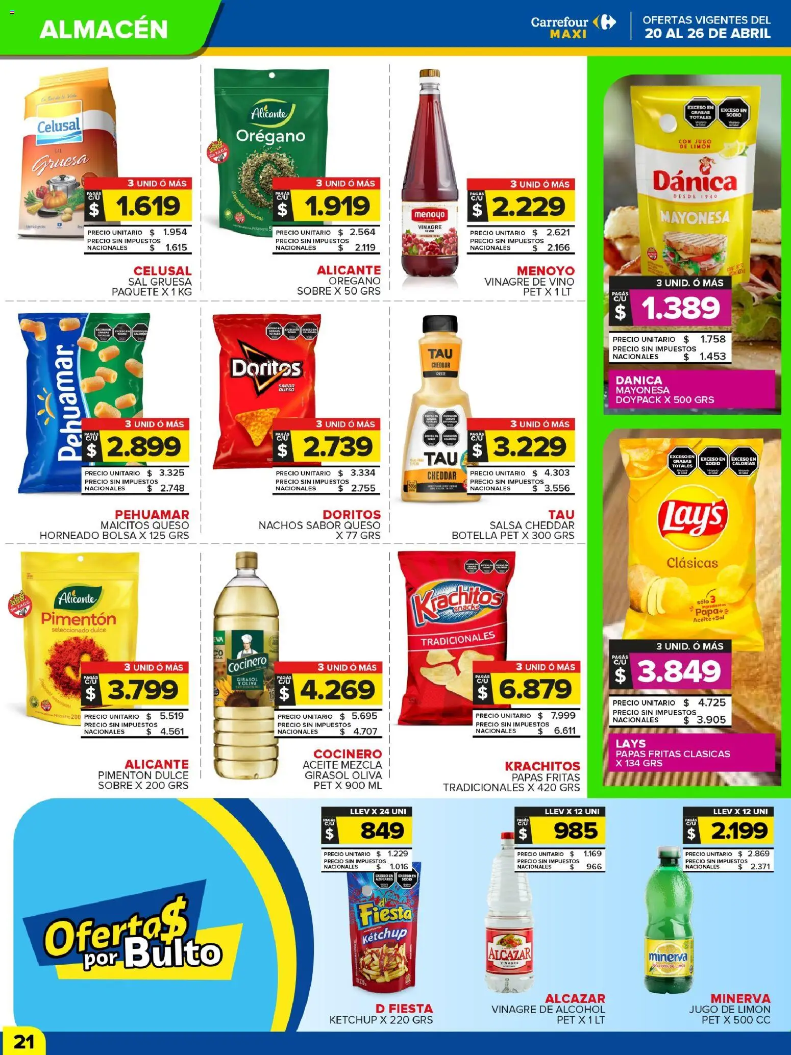 Carrefour Maxi catálogo │ válido desde el 20.04.2026 | Página: 21 | Productos: Peso, Sobre, Mayonesa, Orégano