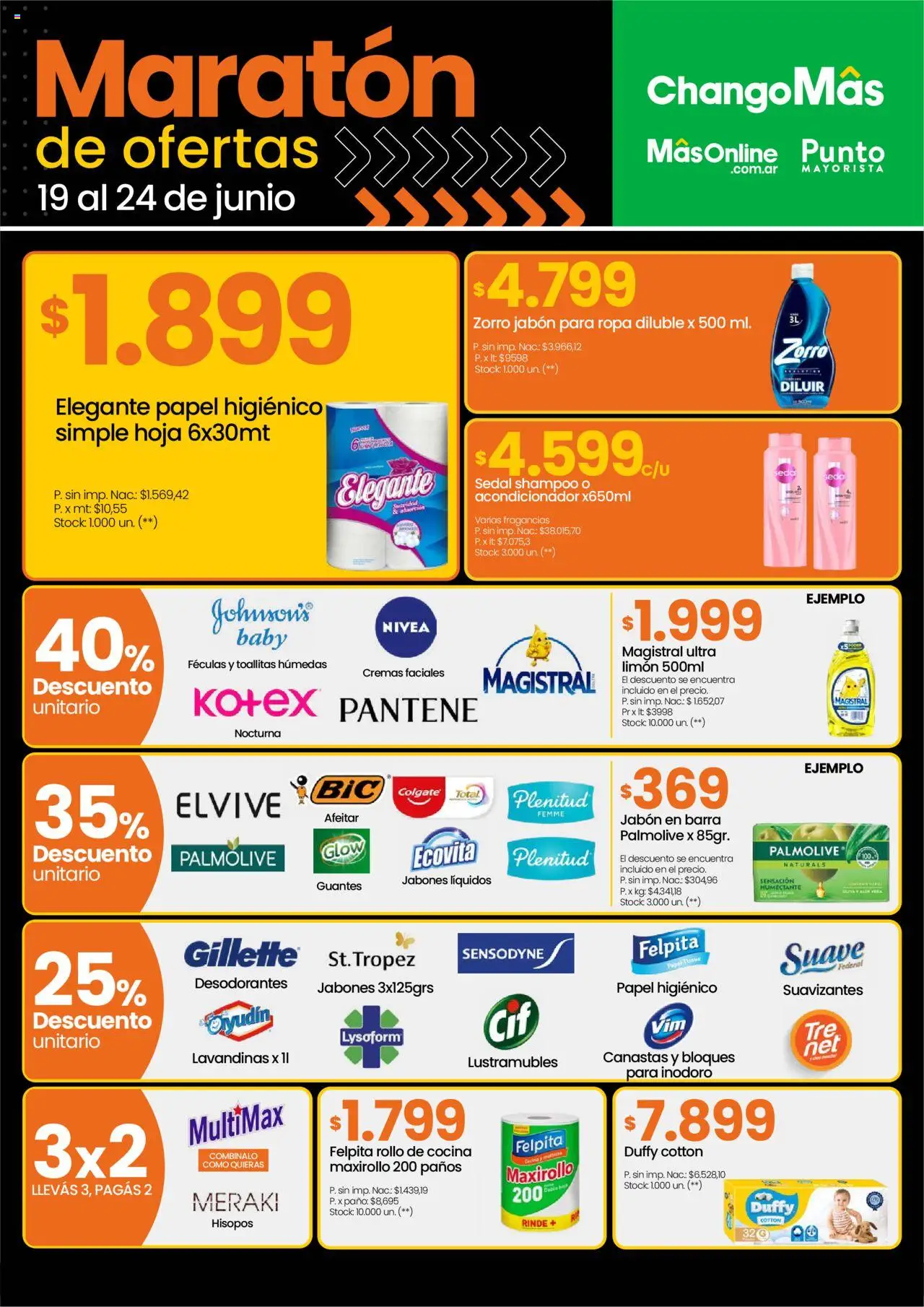 Changomas ofertas │ válido desde el 19.06.2025 | Página: 10 | Productos: Shampoo, Acondicionador, Toallitas húmedas, Jabón