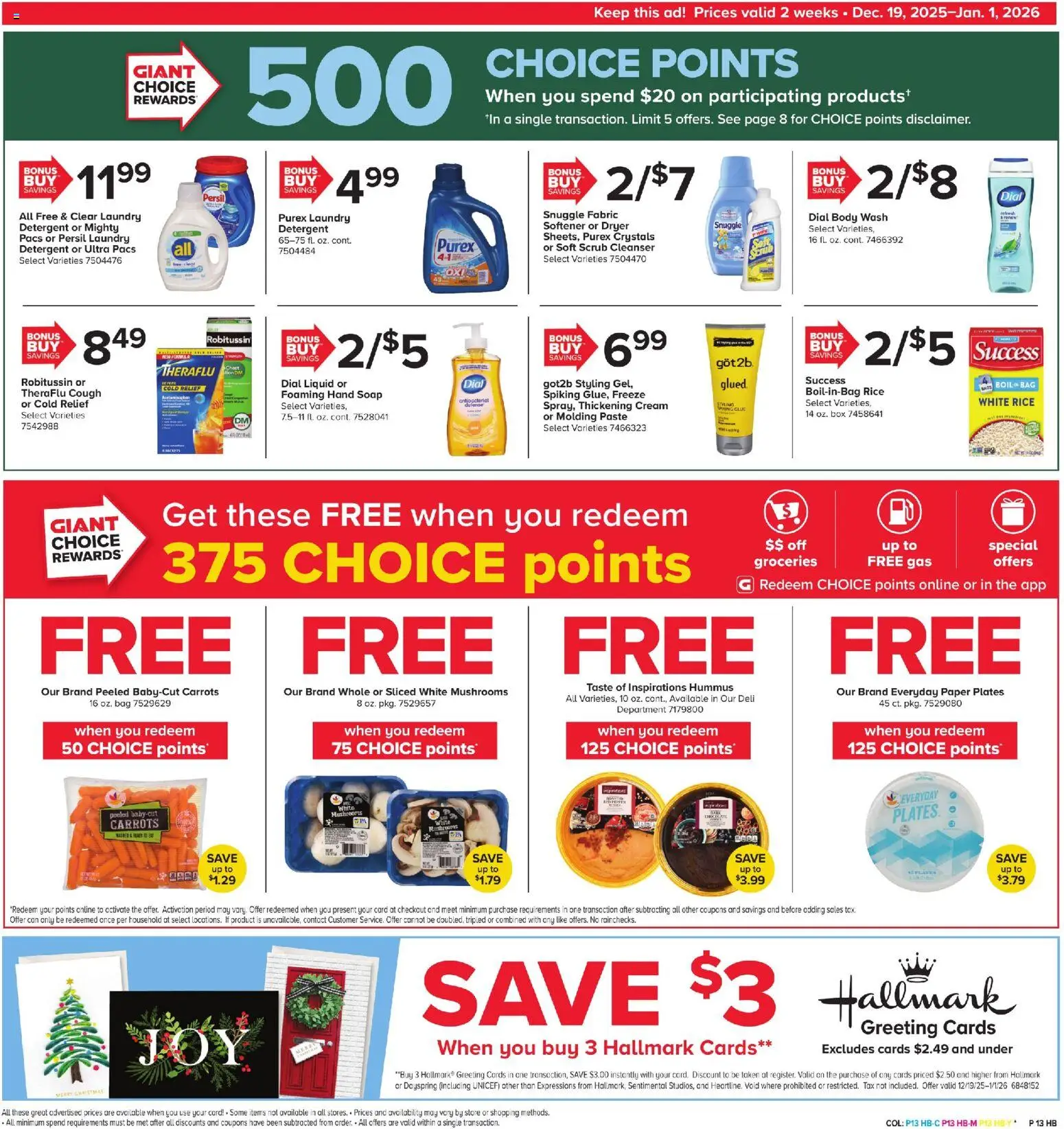 Giant Weekly Ad - valid from 19.12.2025 | Page: 11 | Products: Mushrooms, Box, Bag, Dryer